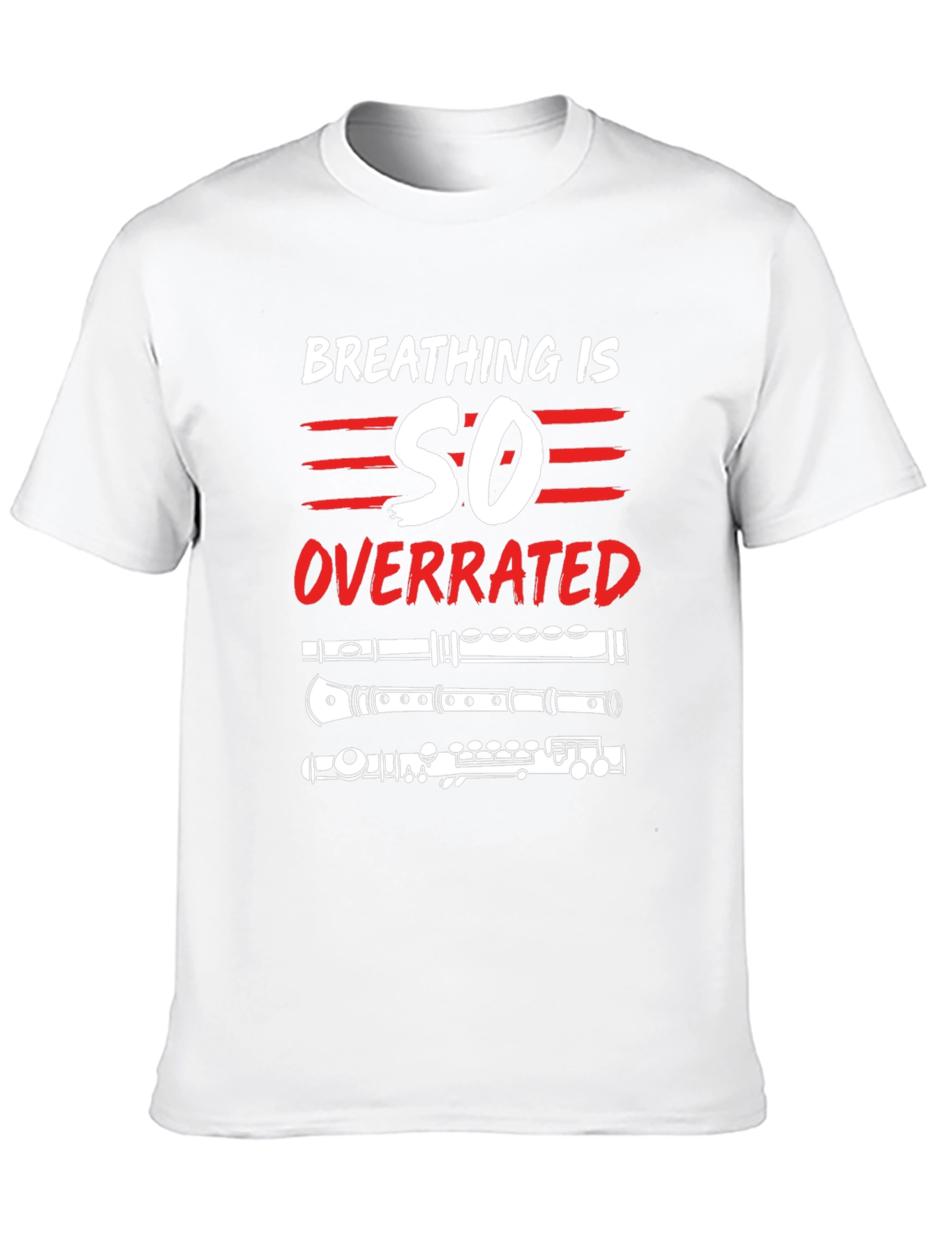 Breathing is Overrated Flute Player T-Shirt