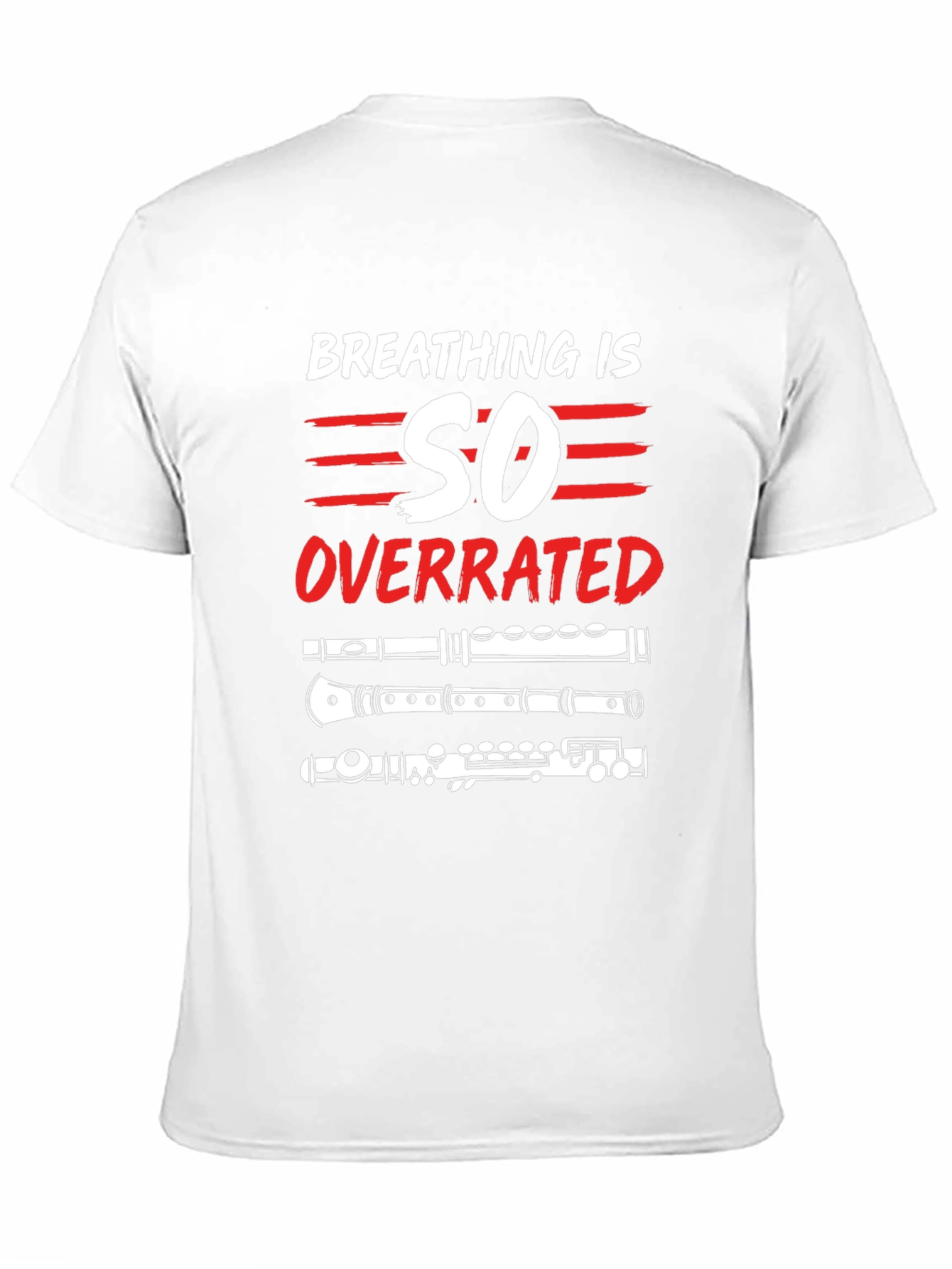 Breathing is Overrated Flute Player T-Shirt