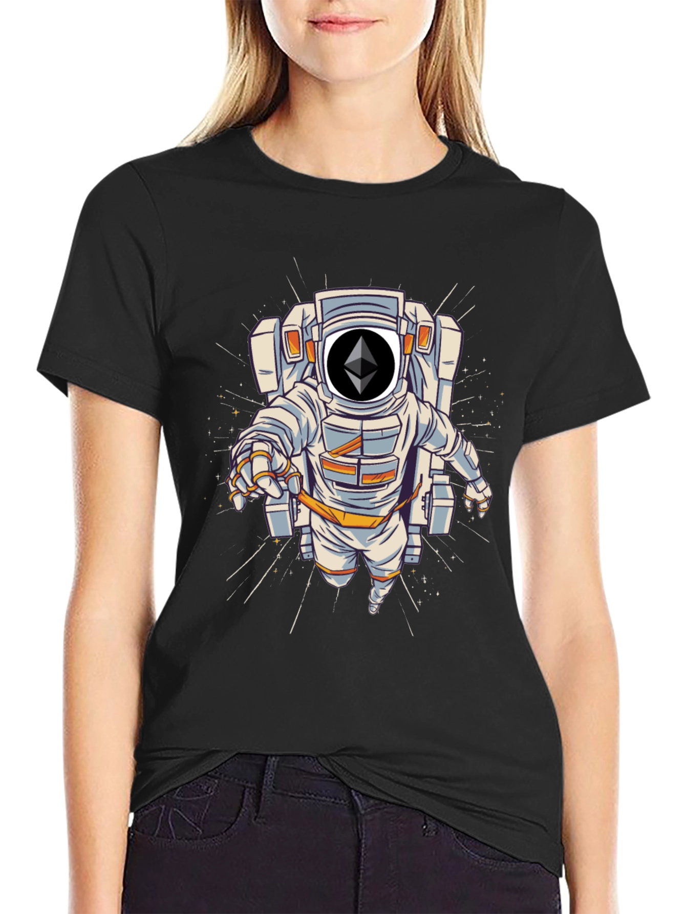 Ethereum Astronaut Black T-Shirt