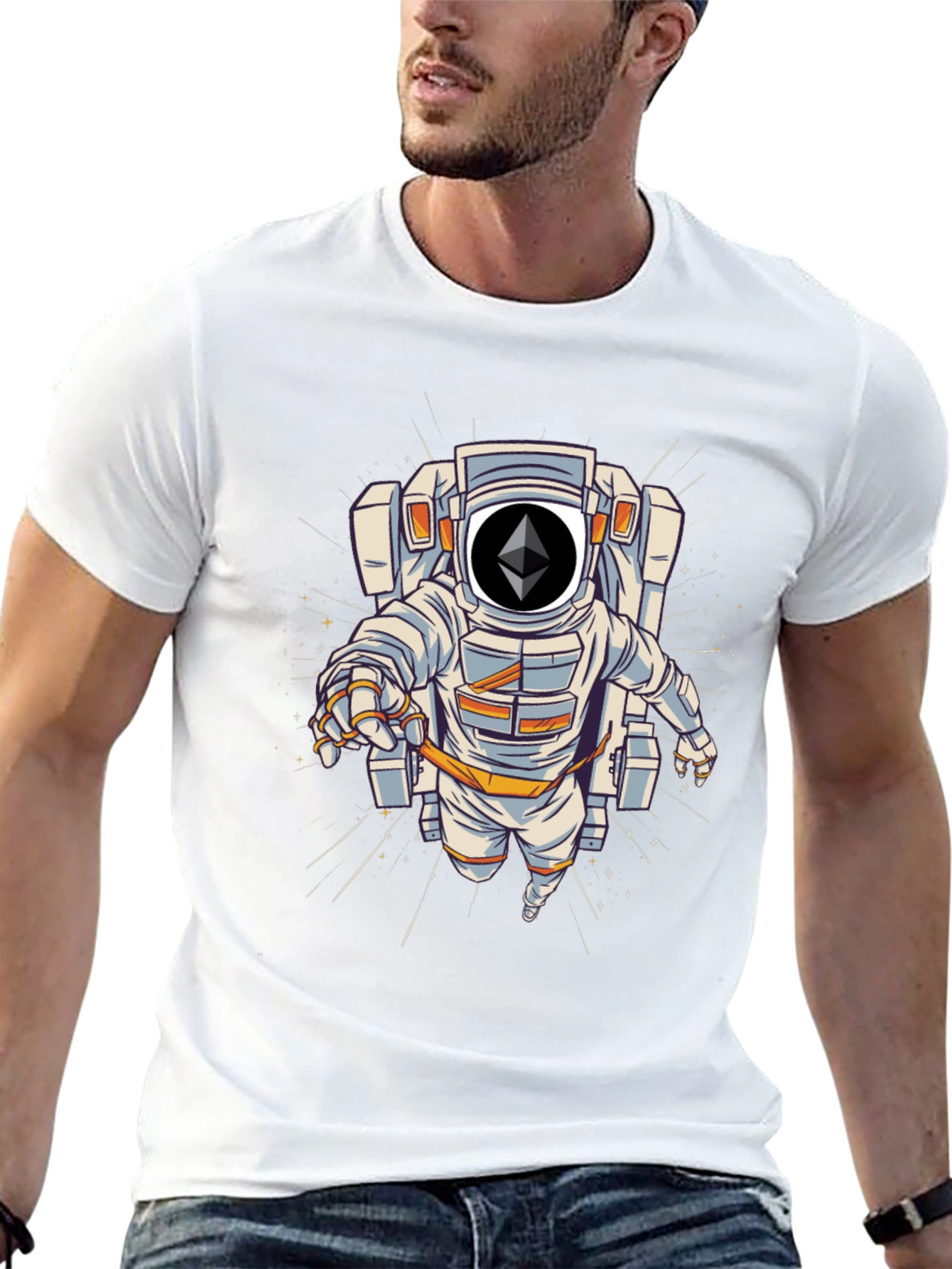 Ethereum Astronaut Black T-Shirt
