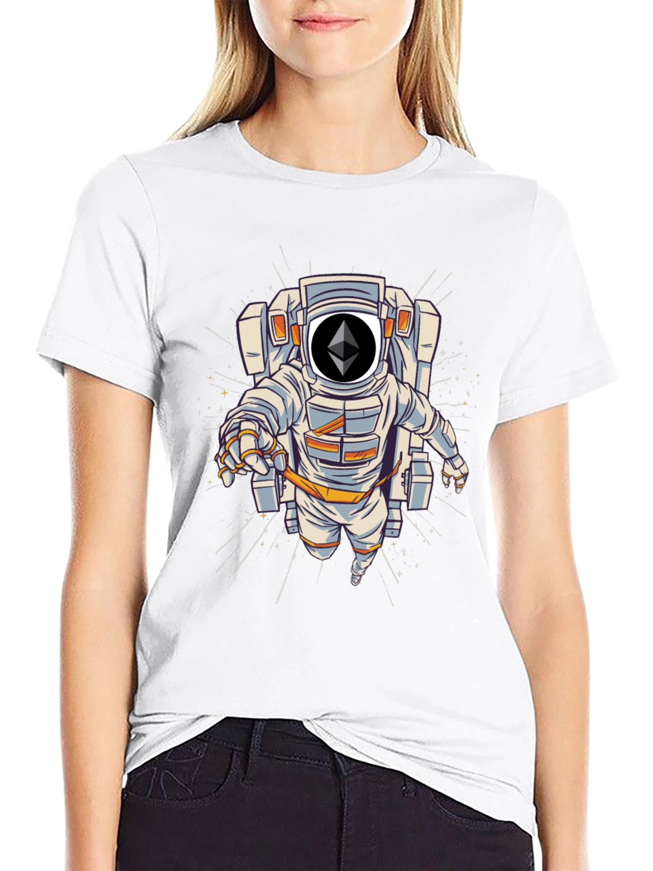 Ethereum Astronaut Black T-Shirt