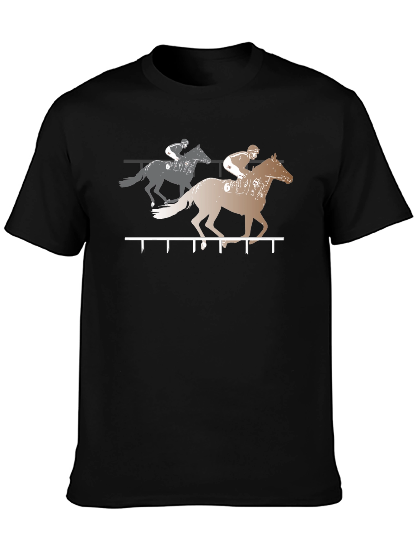 Horse Racing Graphic Tee - Black