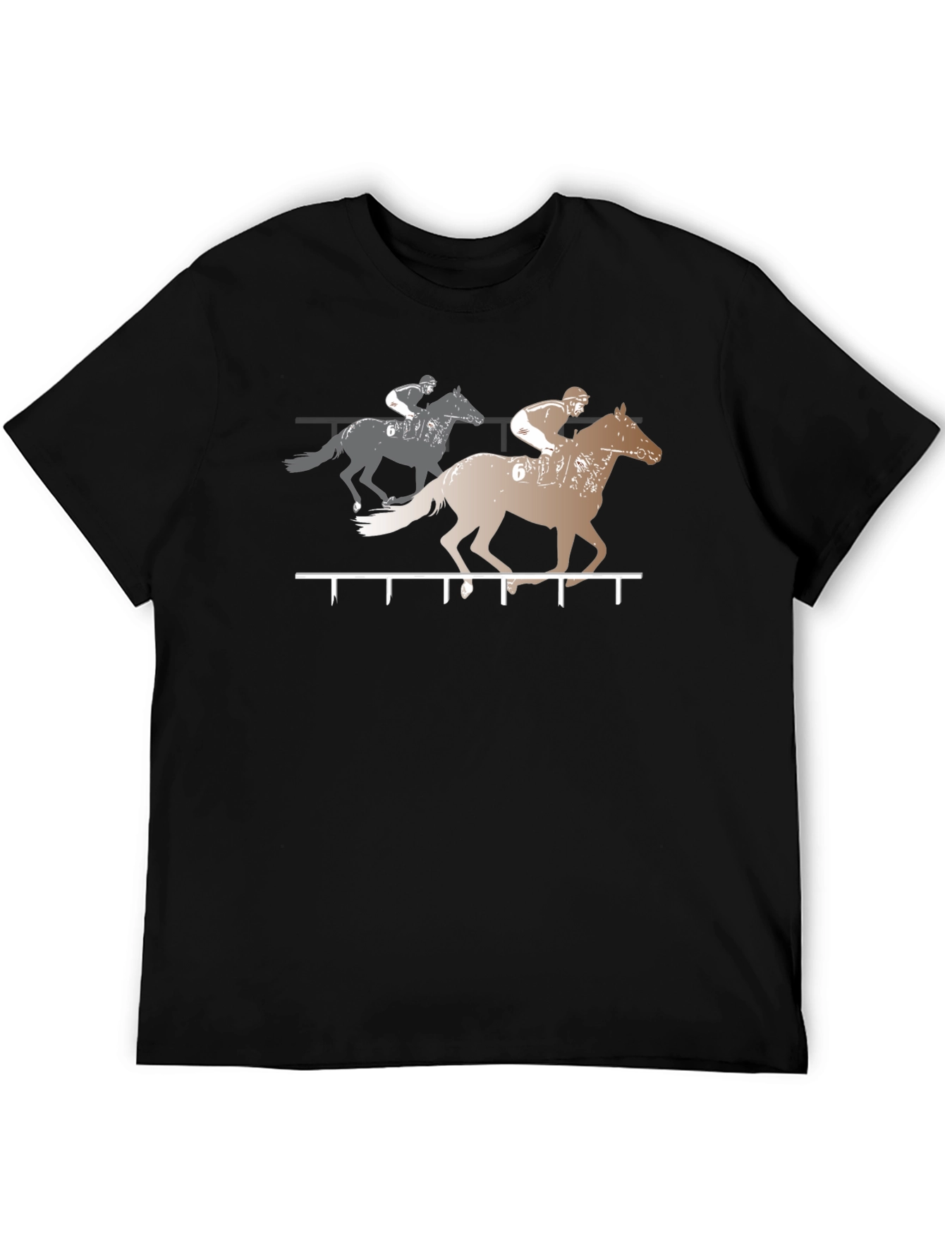 Horse Racing Graphic Tee - Black