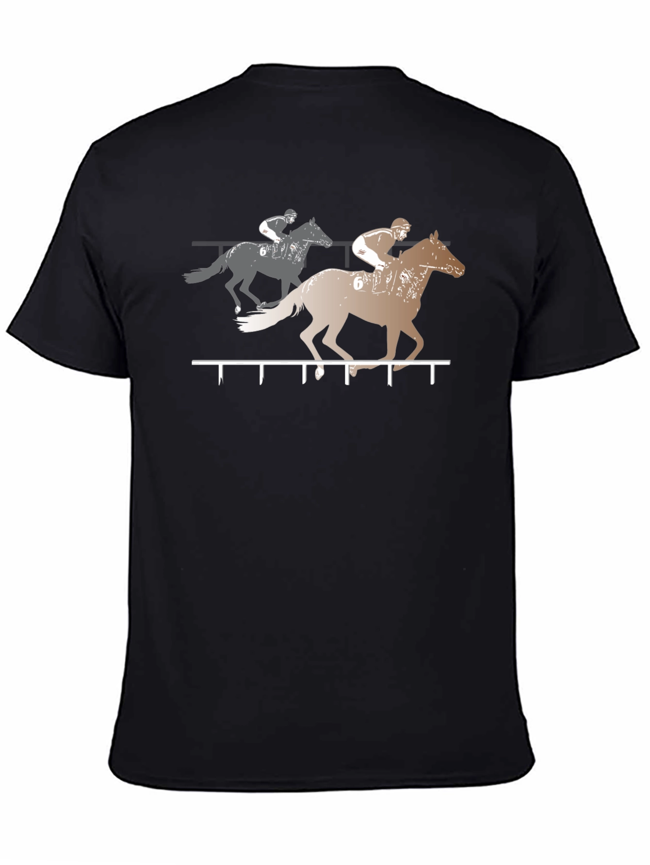 Horse Racing Graphic Tee - Black