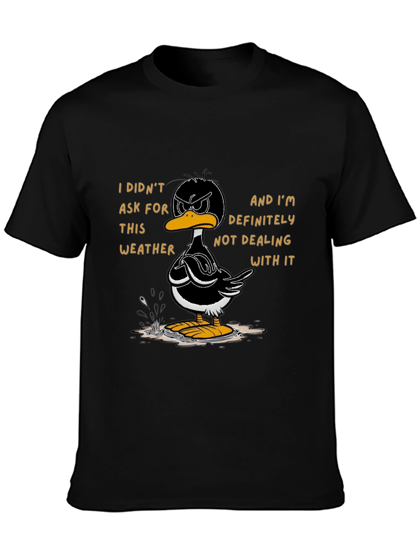 Funny Daffy Duck Weather Graphic T-Shirt