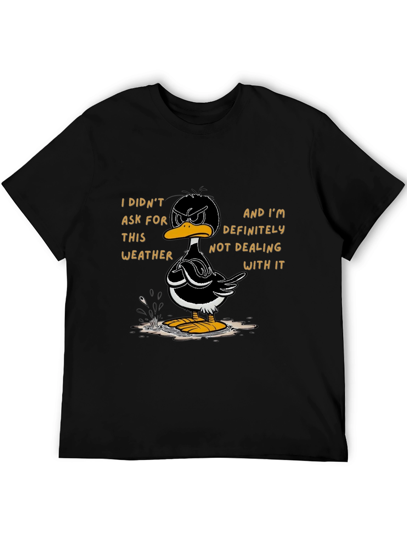 Funny Daffy Duck Weather Graphic T-Shirt