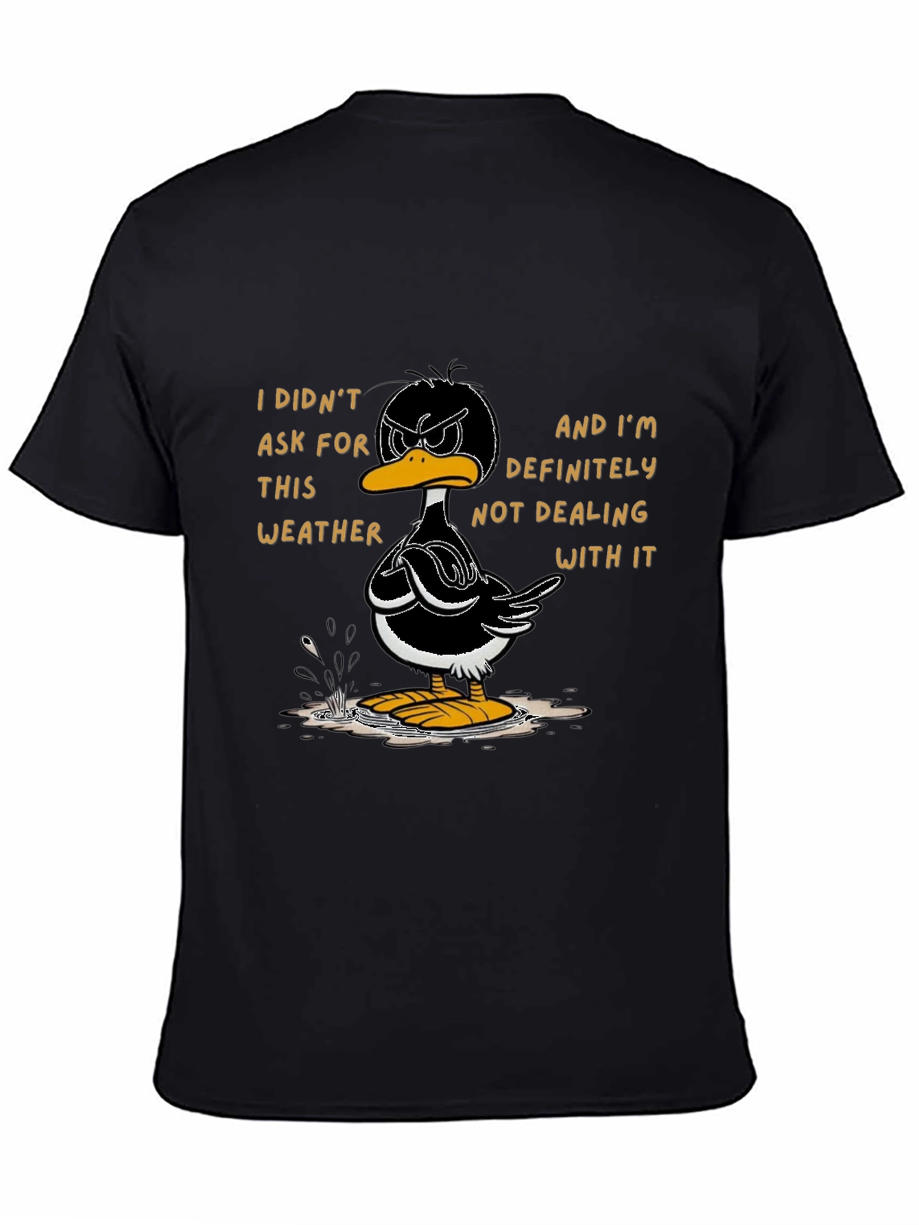 Funny Daffy Duck Weather Graphic T-Shirt