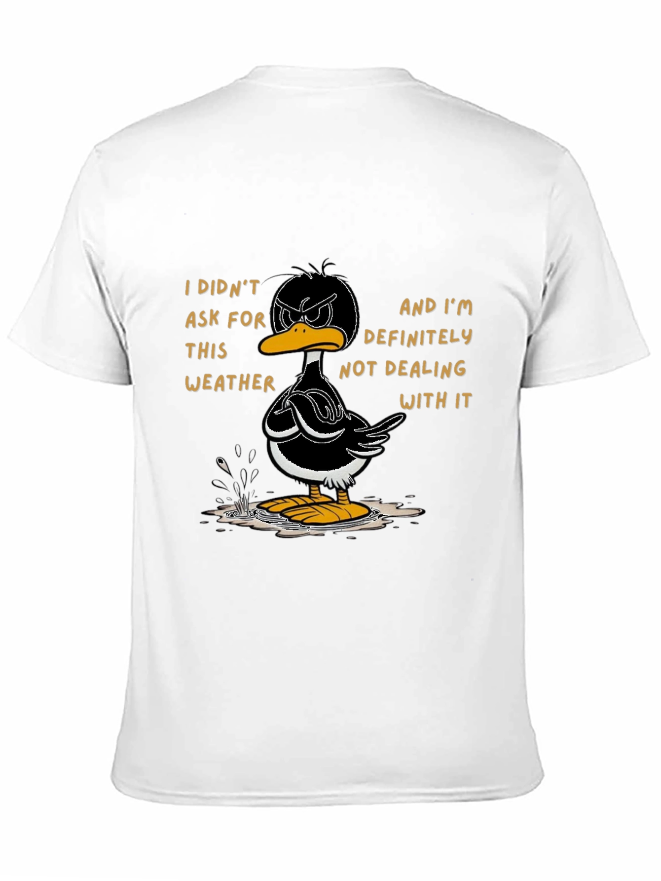 Funny Daffy Duck Weather Graphic T-Shirt