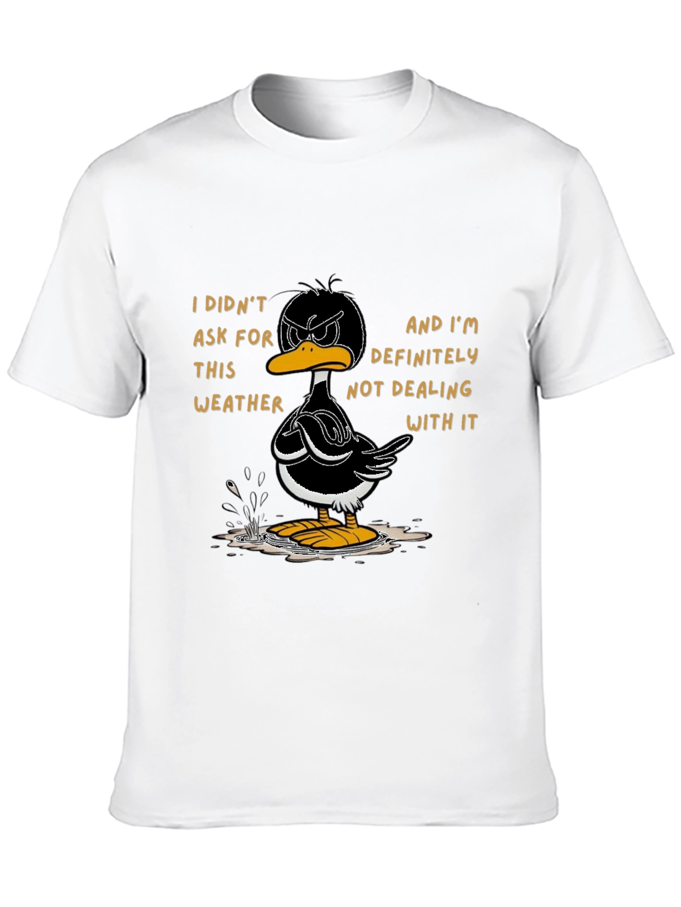 Funny Daffy Duck Weather Graphic T-Shirt