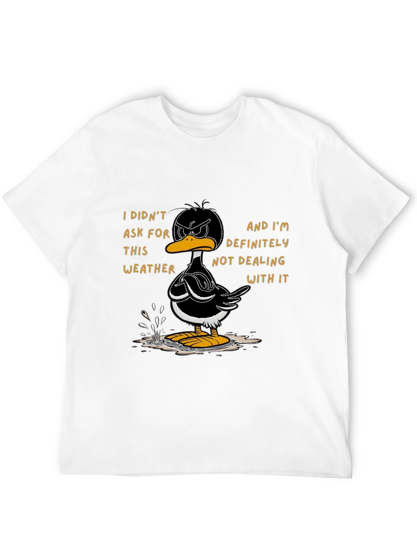 Funny Daffy Duck Weather Graphic T-Shirt