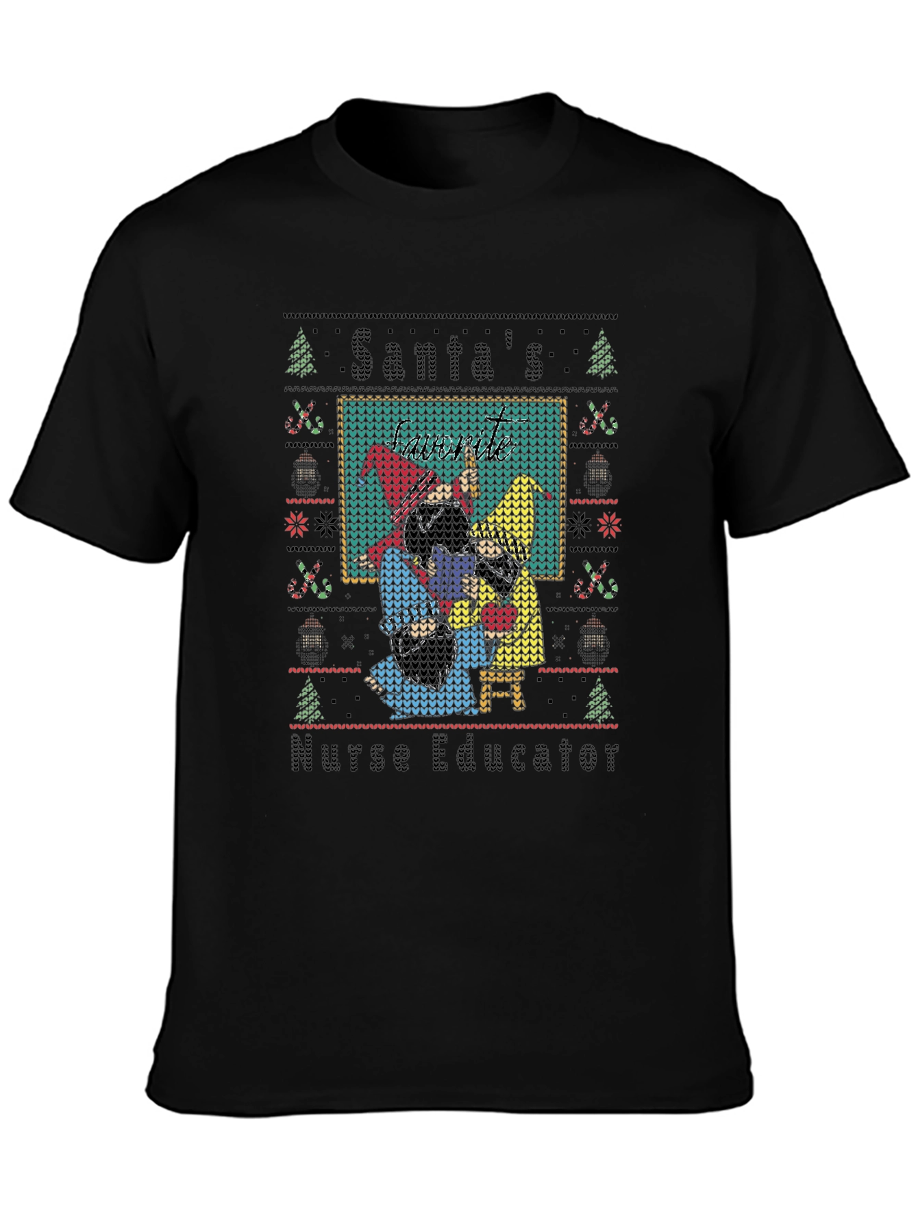 Santas Nurse Educator Ugly Christmas Sweater T-Shirt