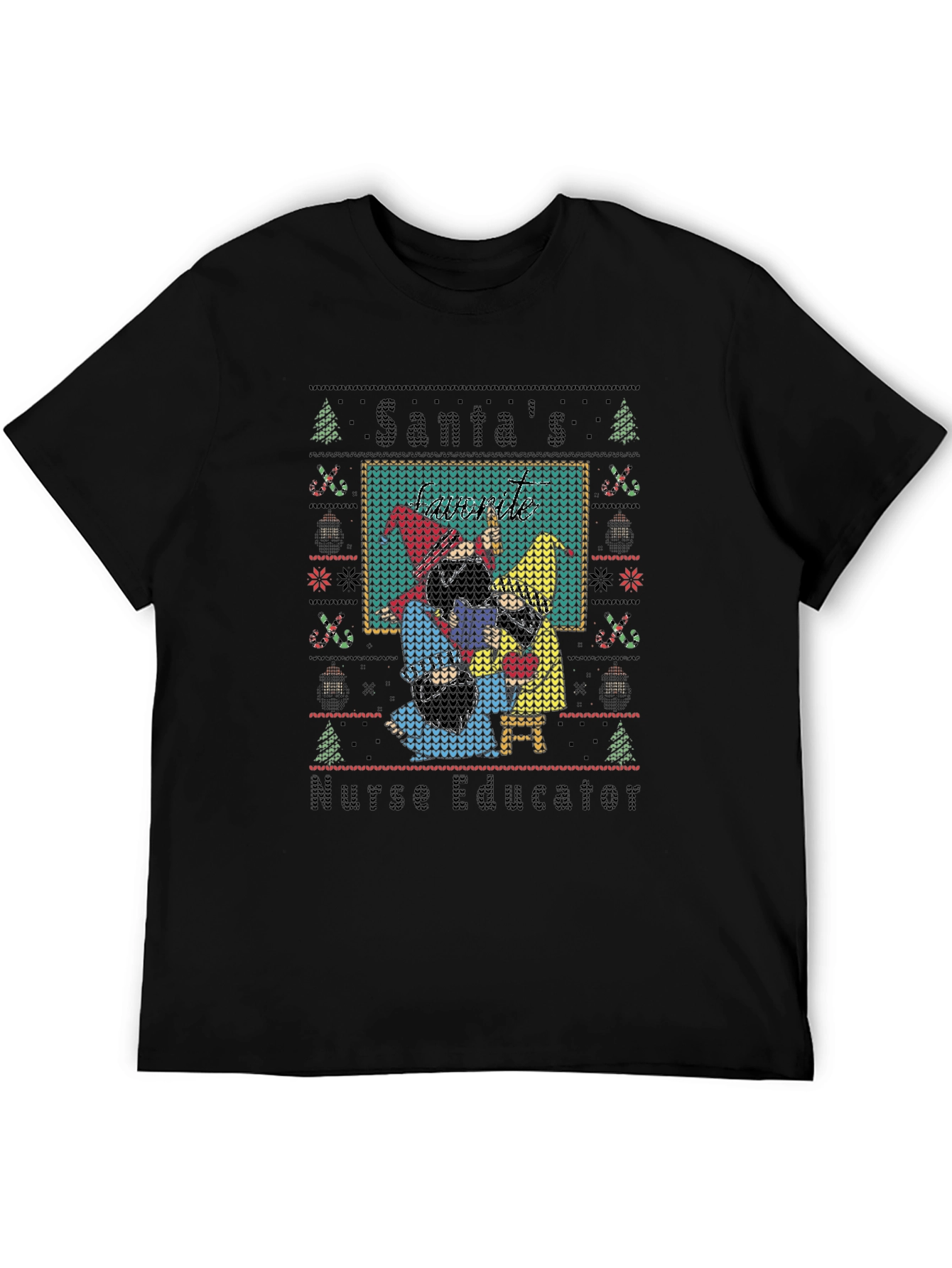 Santas Nurse Educator Ugly Christmas Sweater T-Shirt