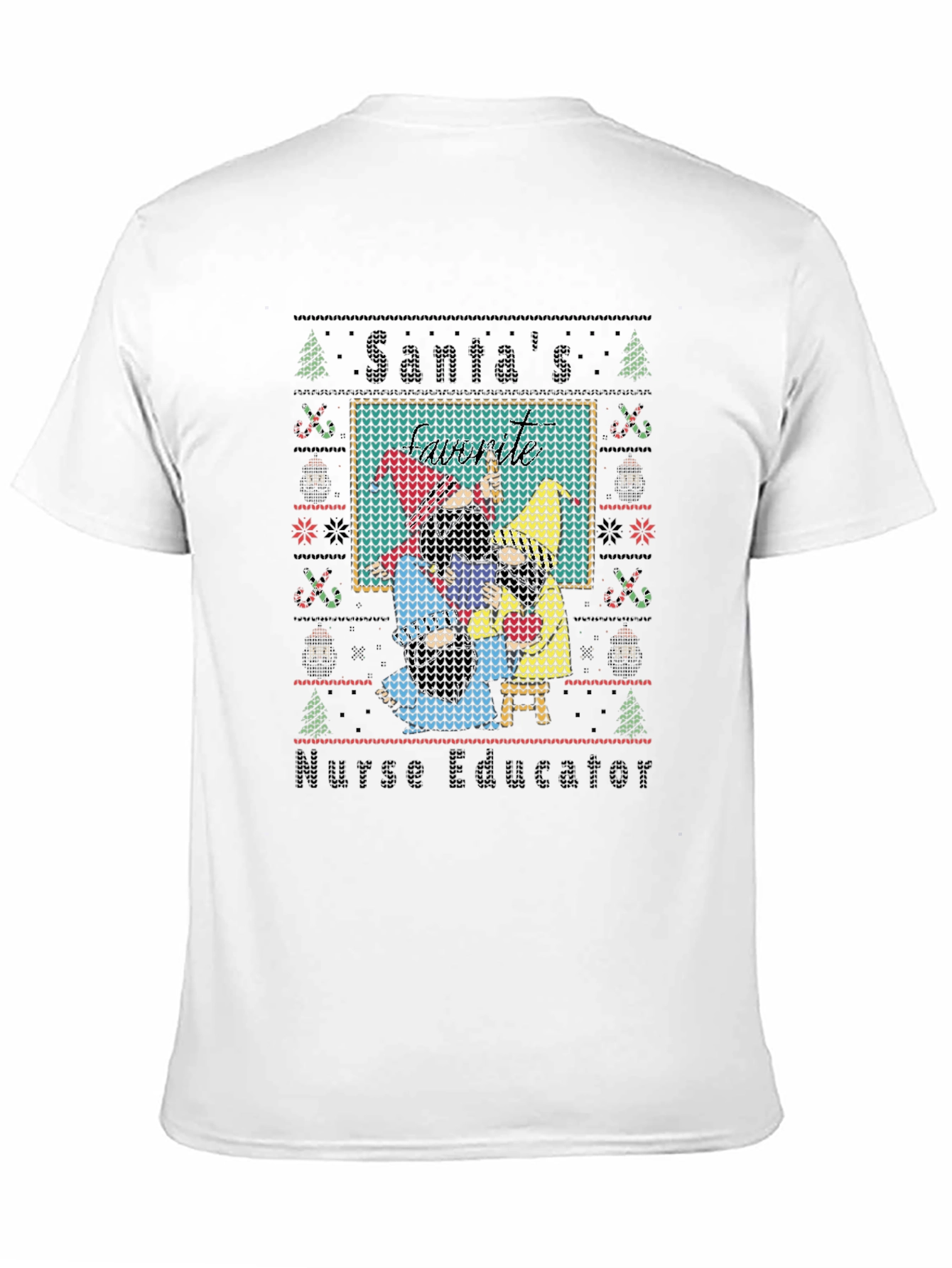 Santas Nurse Educator Ugly Christmas Sweater T-Shirt