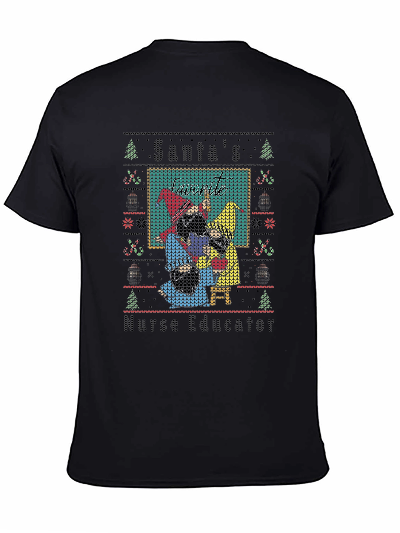 Santas Nurse Educator Ugly Christmas Sweater T-Shirt