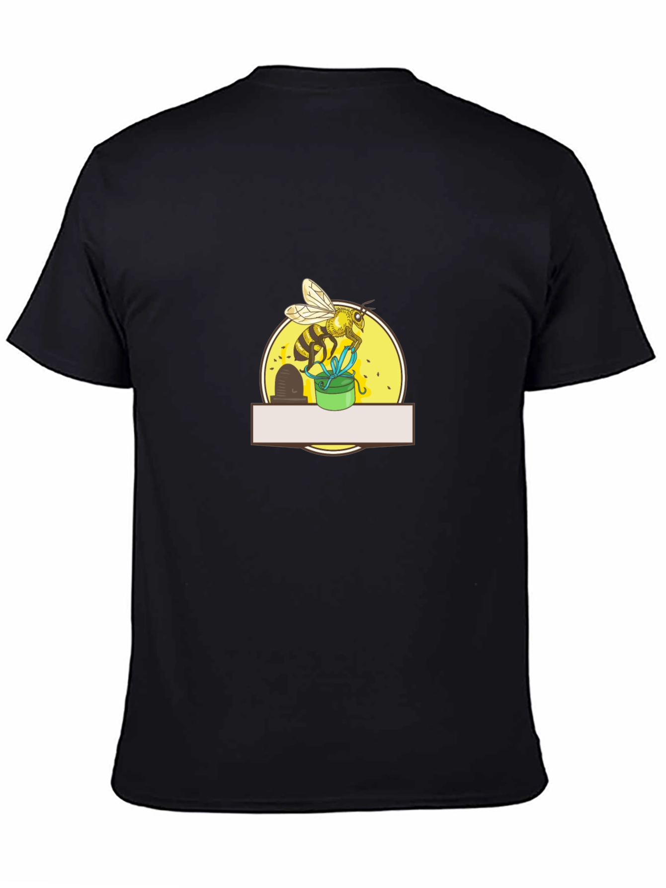 Bee Graphic Tee - Black Cotton Blend