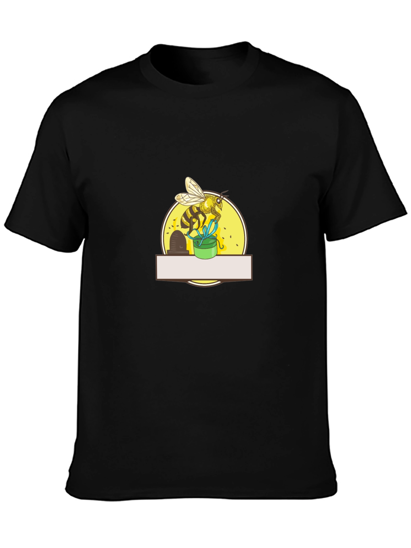 Bee Graphic Tee - Black Cotton Blend