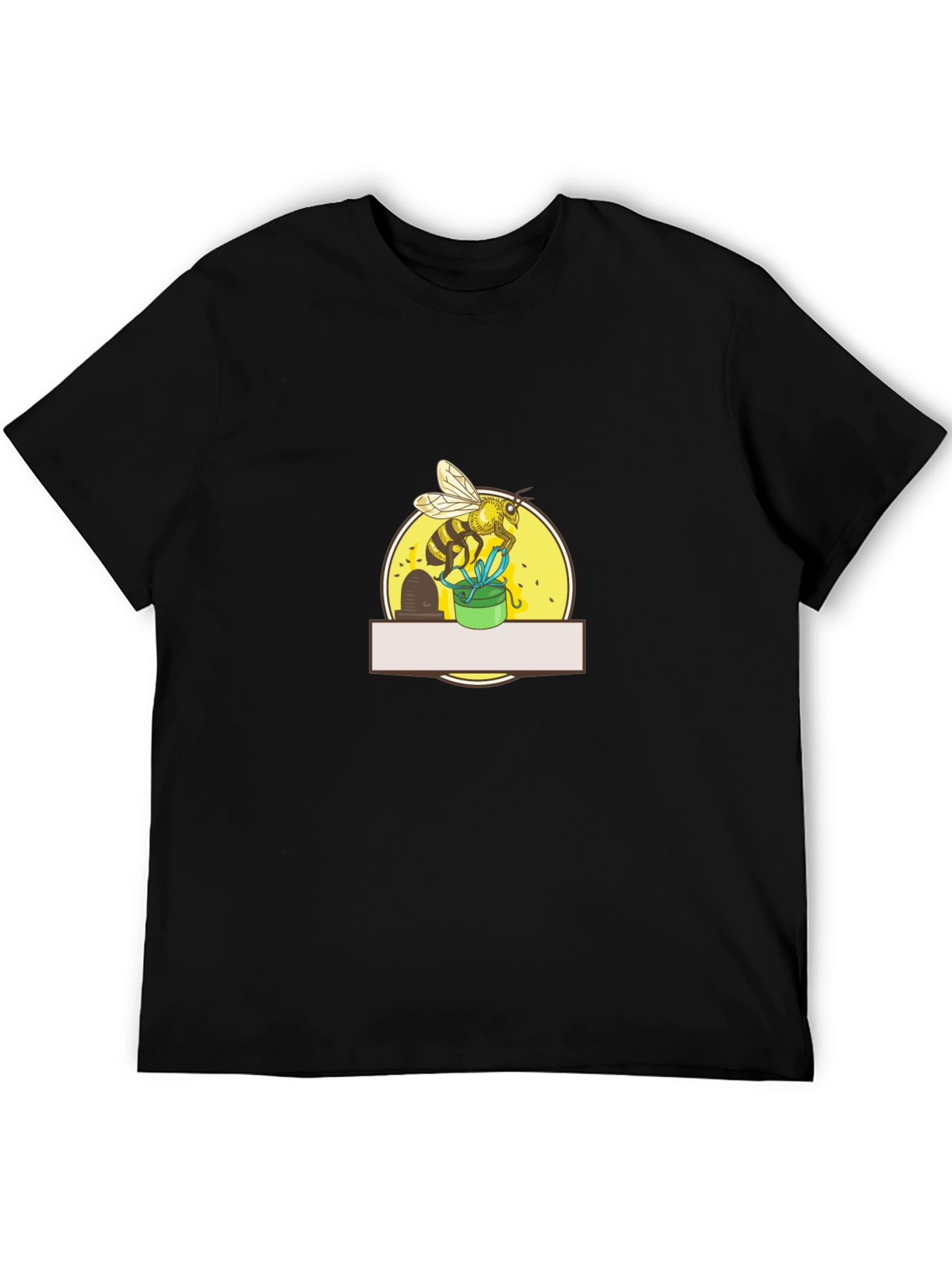 Bee Graphic Tee - Black Cotton Blend