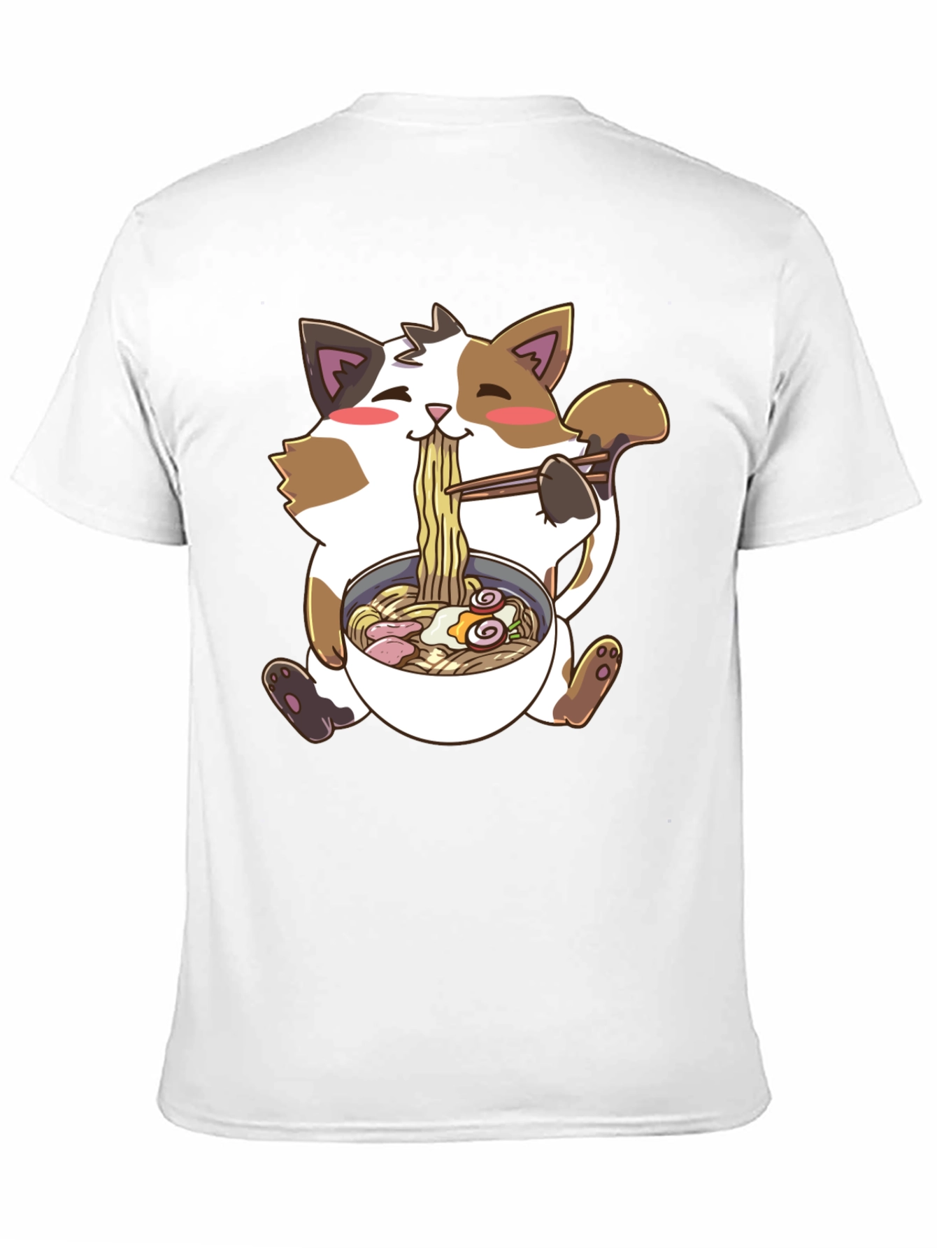 Kawaii Cat Ramen T-Shirt - Cute Anime Style