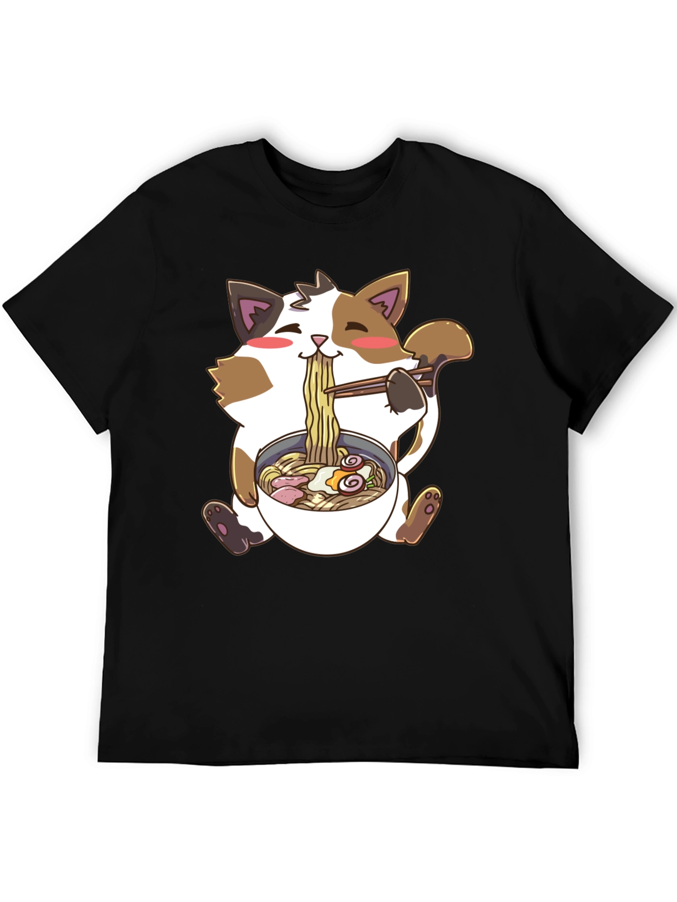 Kawaii Cat Ramen T-Shirt - Cute Anime Style