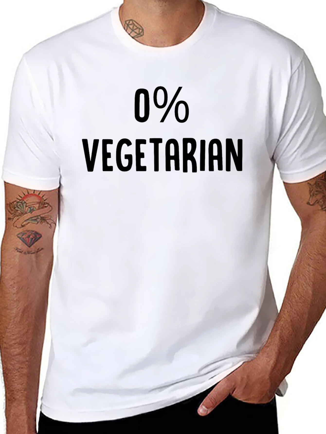 0% Vegetarian T-Shirt - Funny Anti-Vegetarian Tee