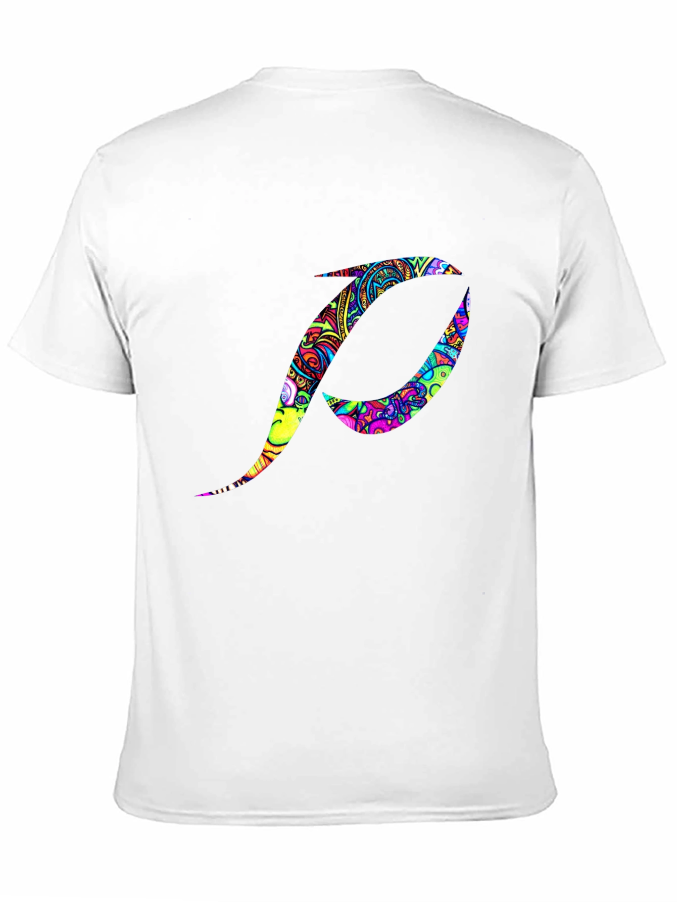 Psychedelic Initial P Black T-Shirt