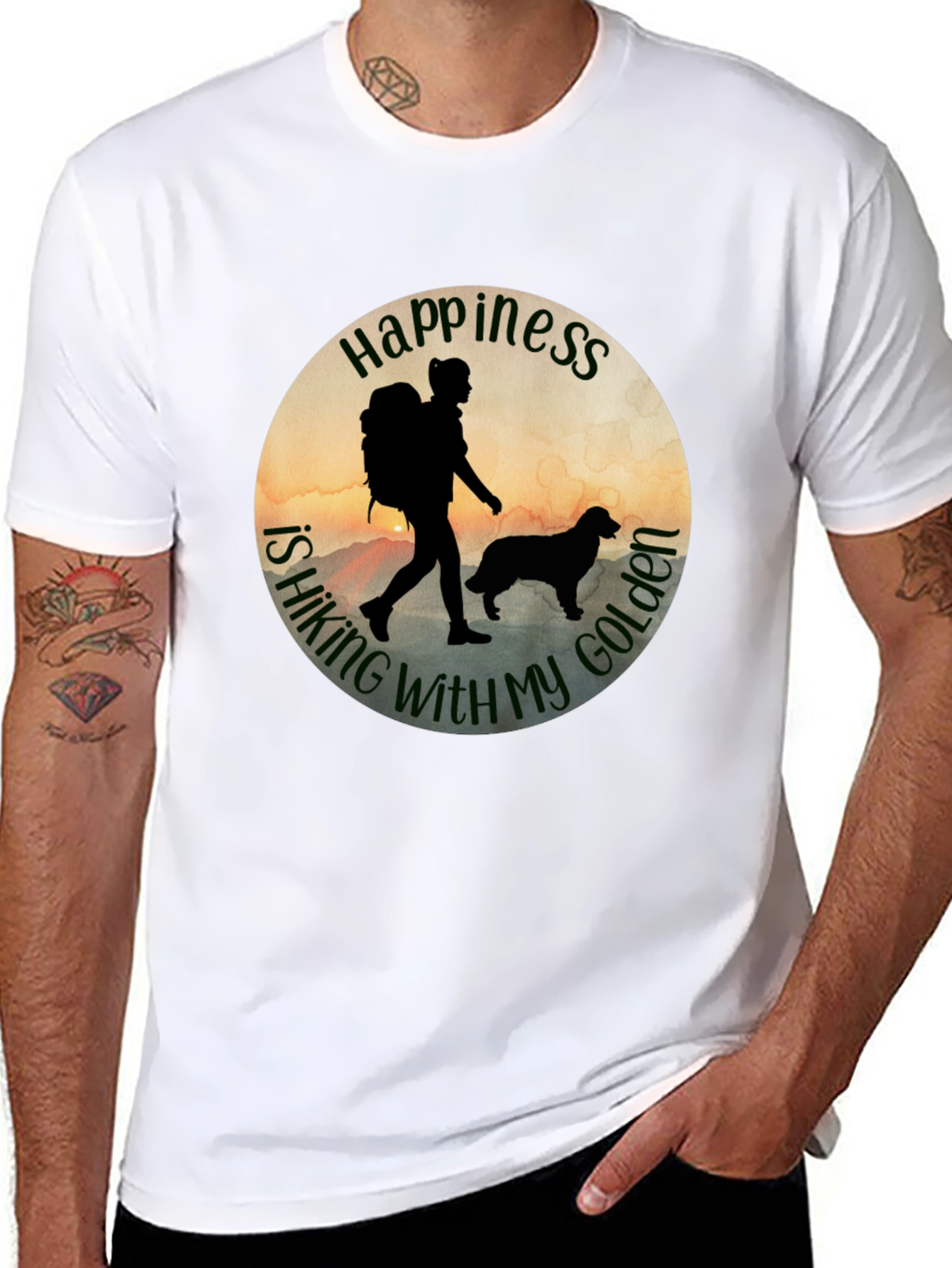 Hiking With My Golden T-Shirt