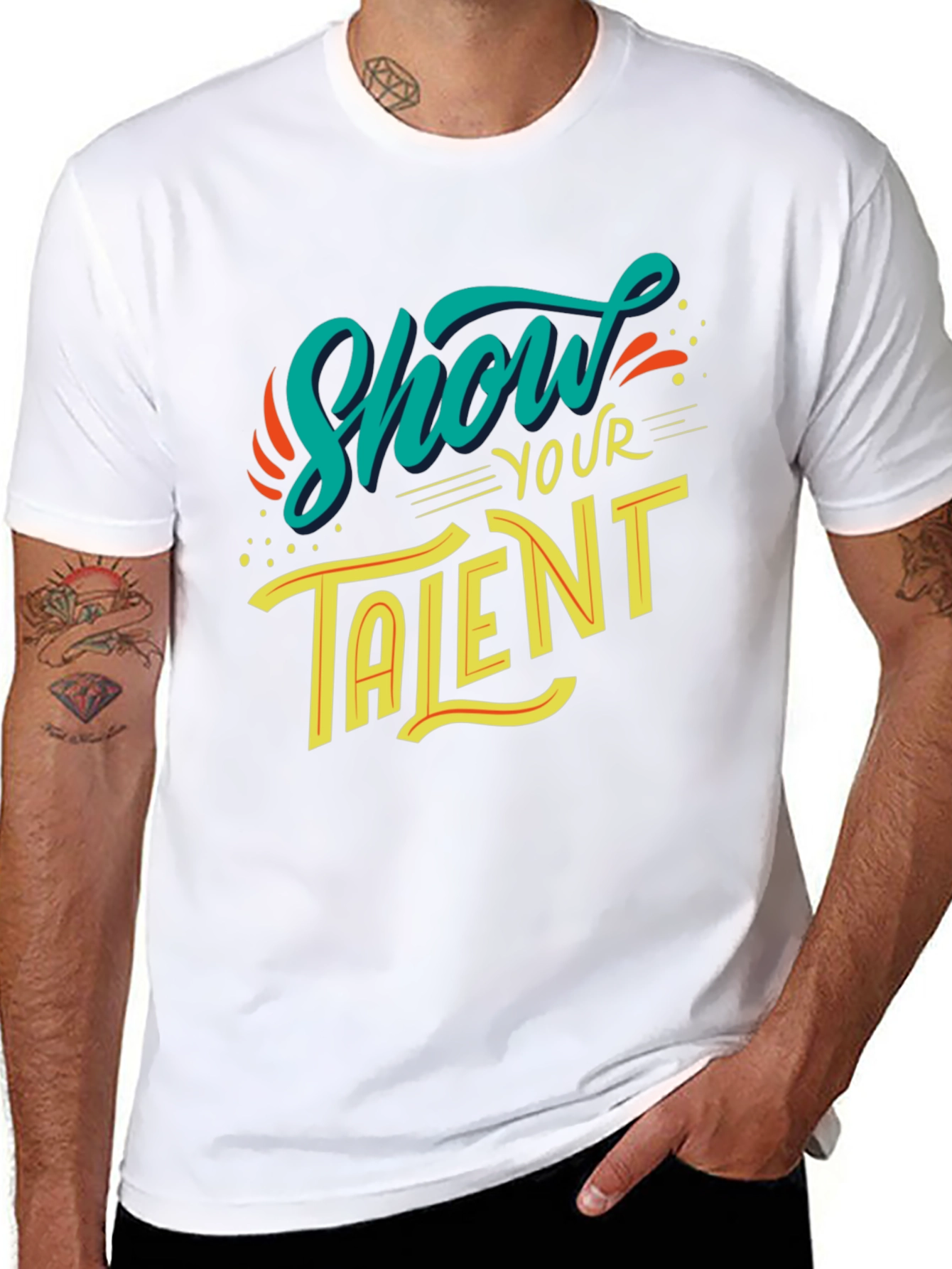 Show Your Talent Graphic Black T-Shirt