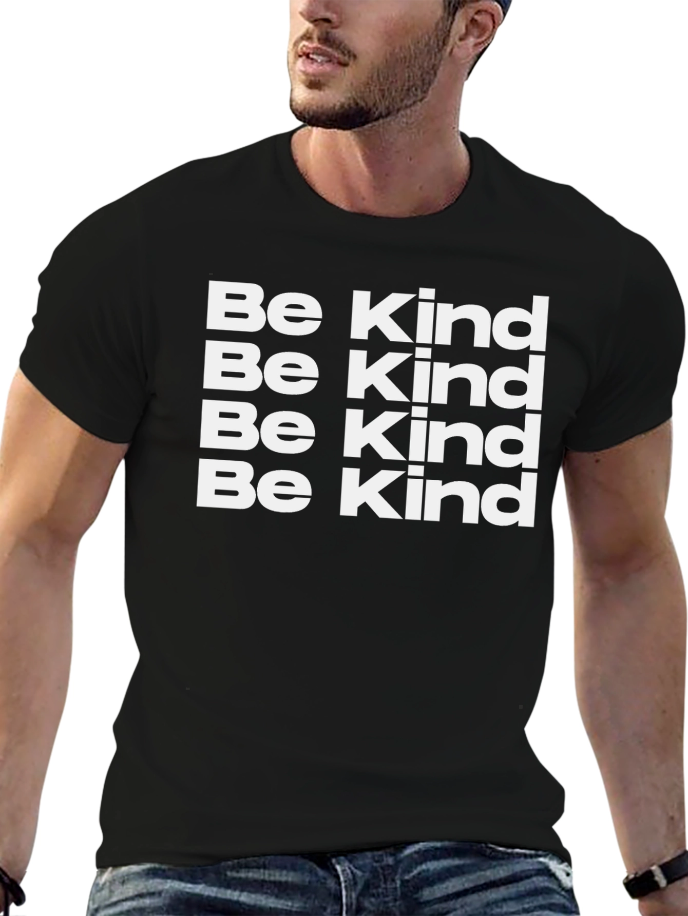 Be Kind Graphic Print Black T-Shirt