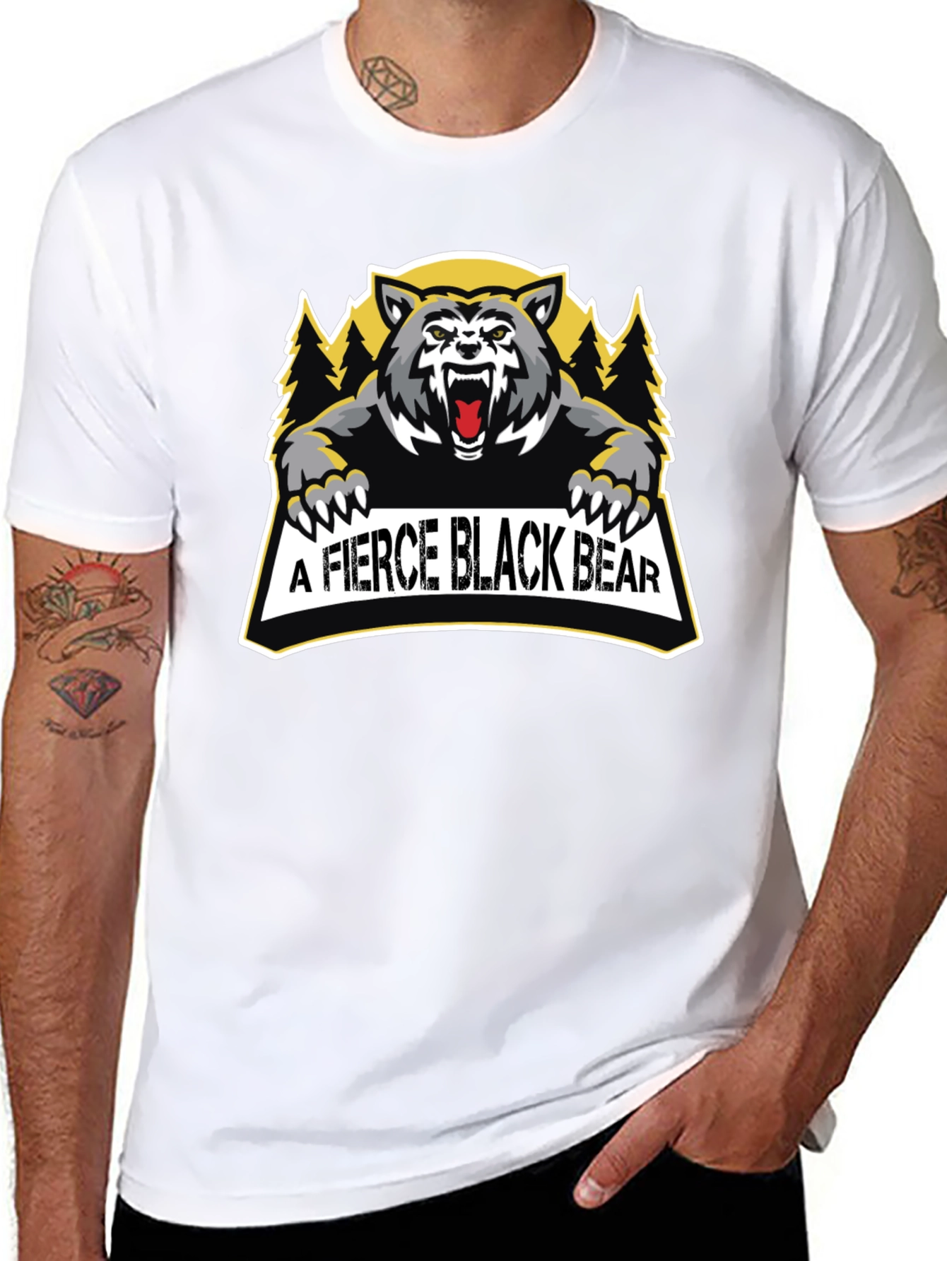 Fierce Black Bear Graphic Tee