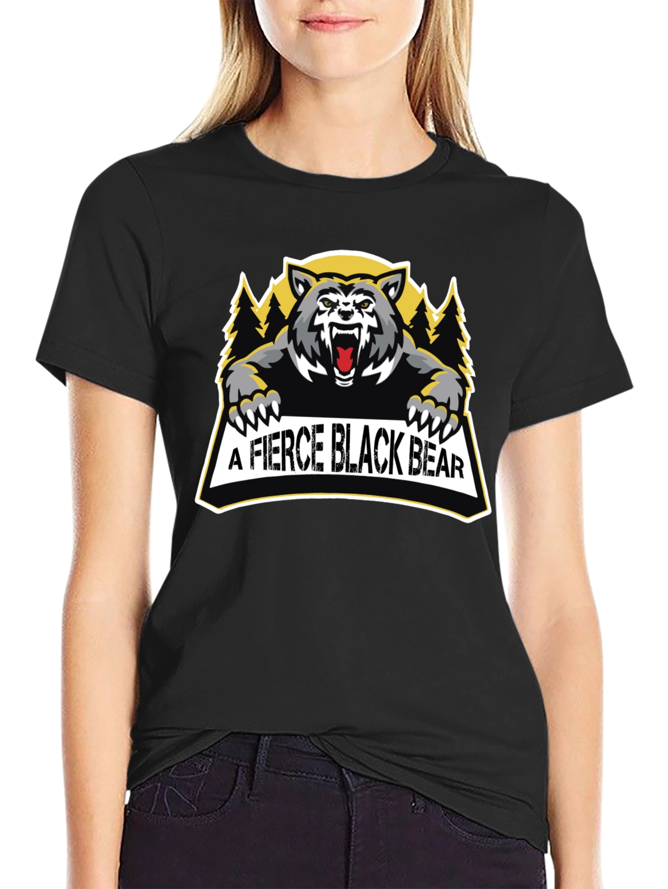 Fierce Black Bear Graphic Tee