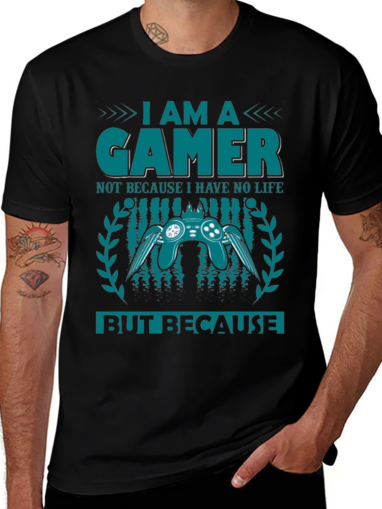 I Am A Gamer Graphic Tee - Black