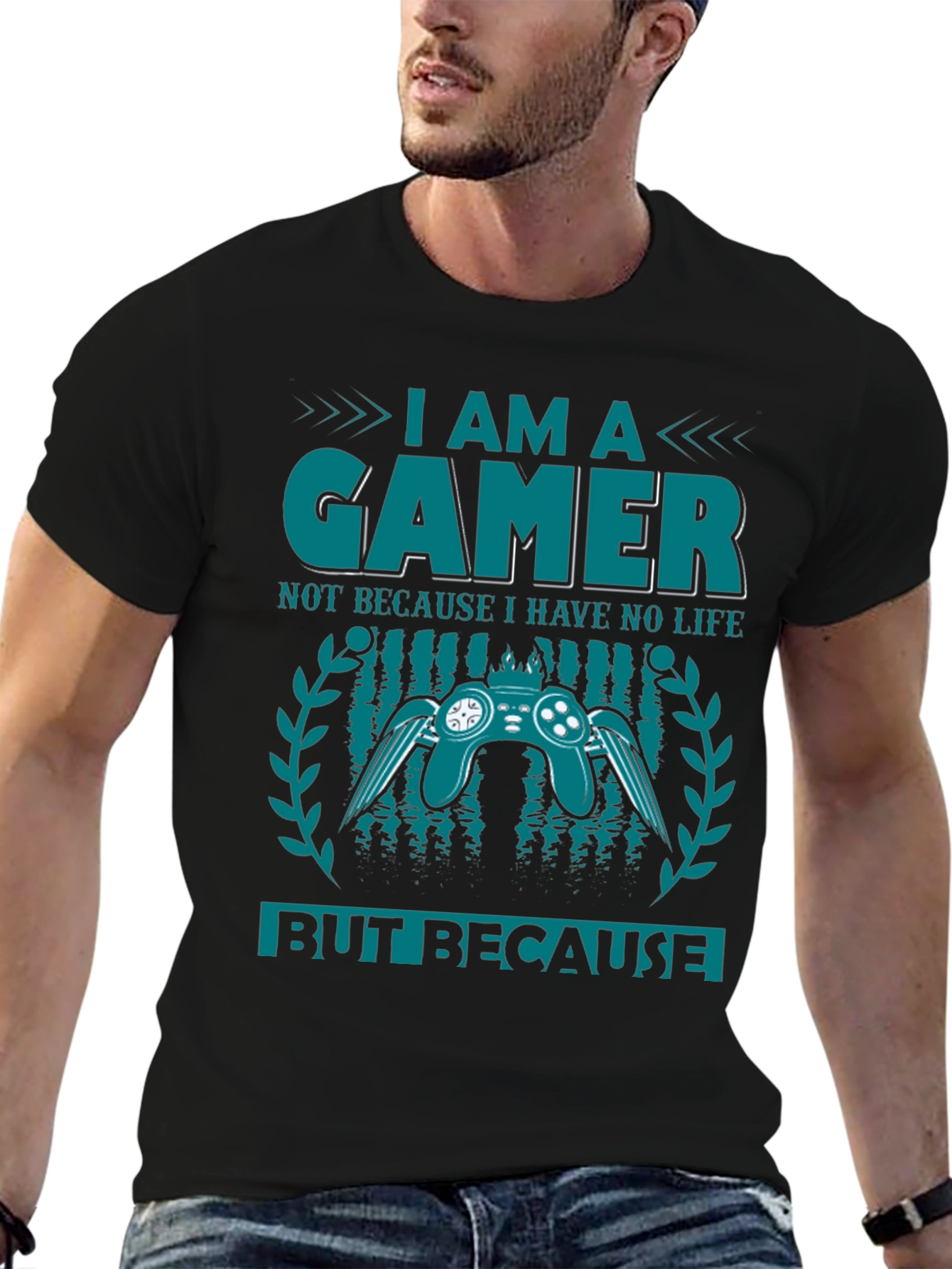 I Am A Gamer Graphic Tee - Black