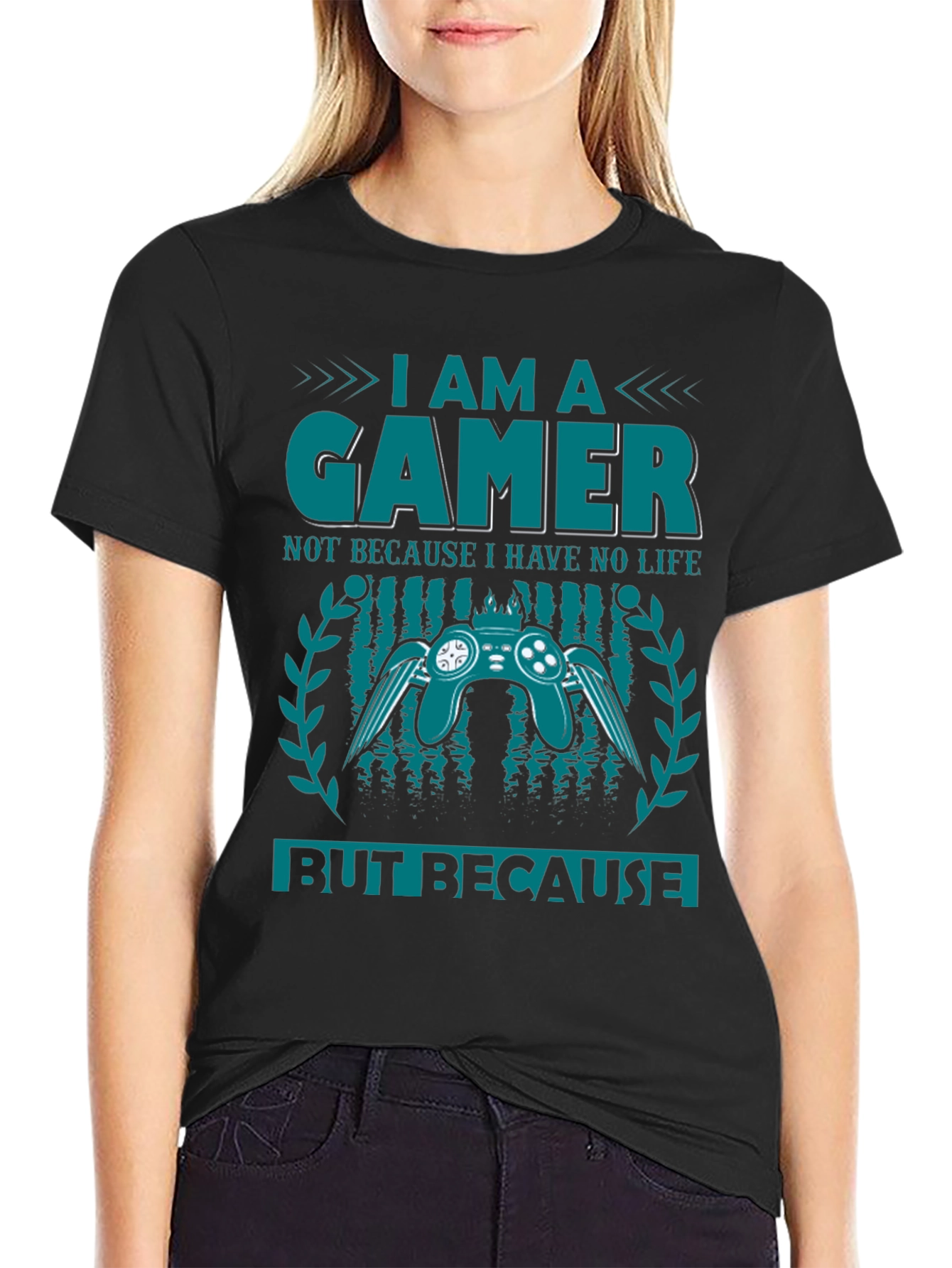 I Am A Gamer Graphic Tee - Black