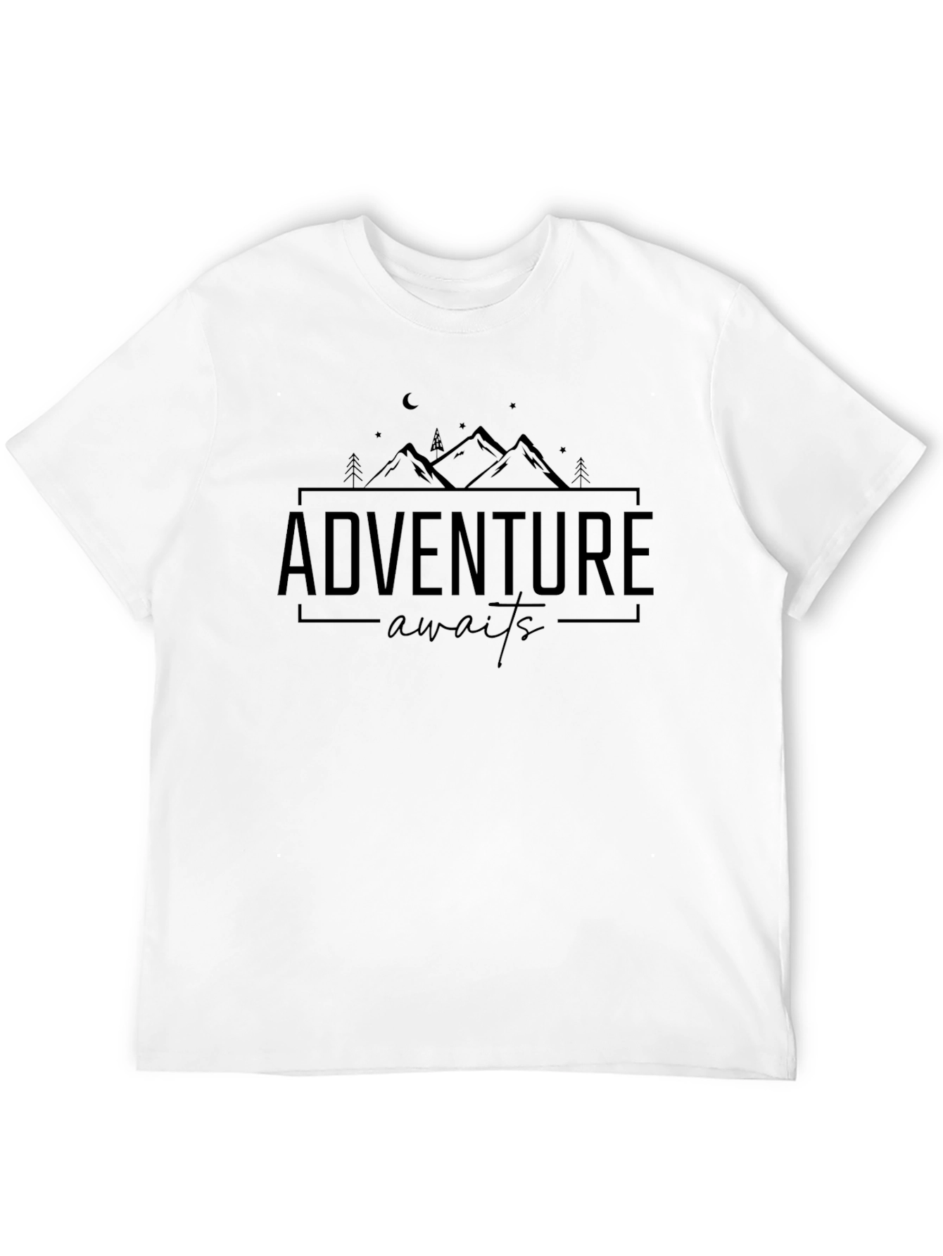 Adventure Awaits Graphic Tee - Unisex Black T-Shirt