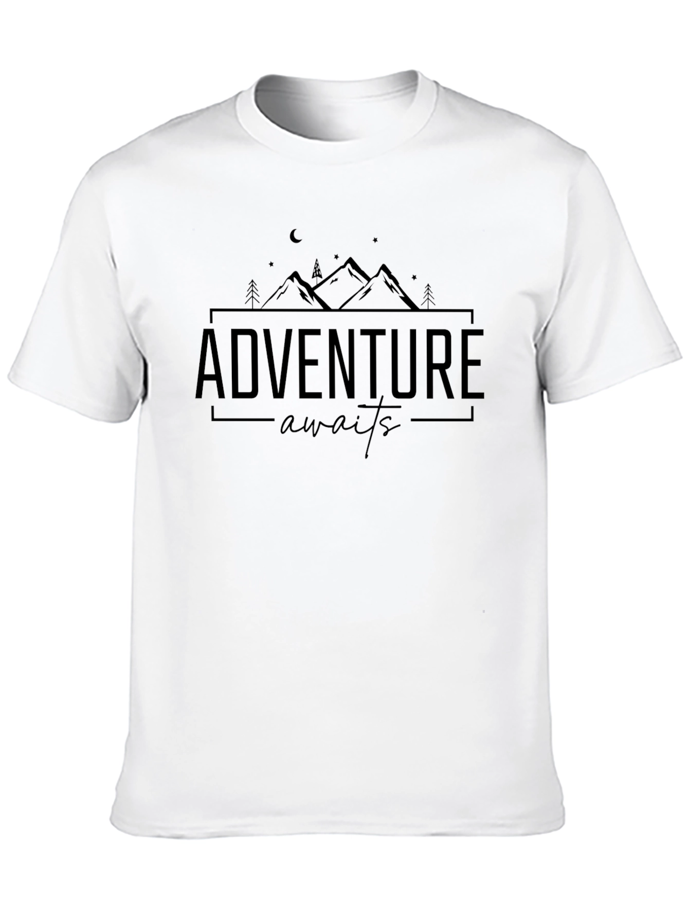 Adventure Awaits Graphic Tee - Unisex Black T-Shirt