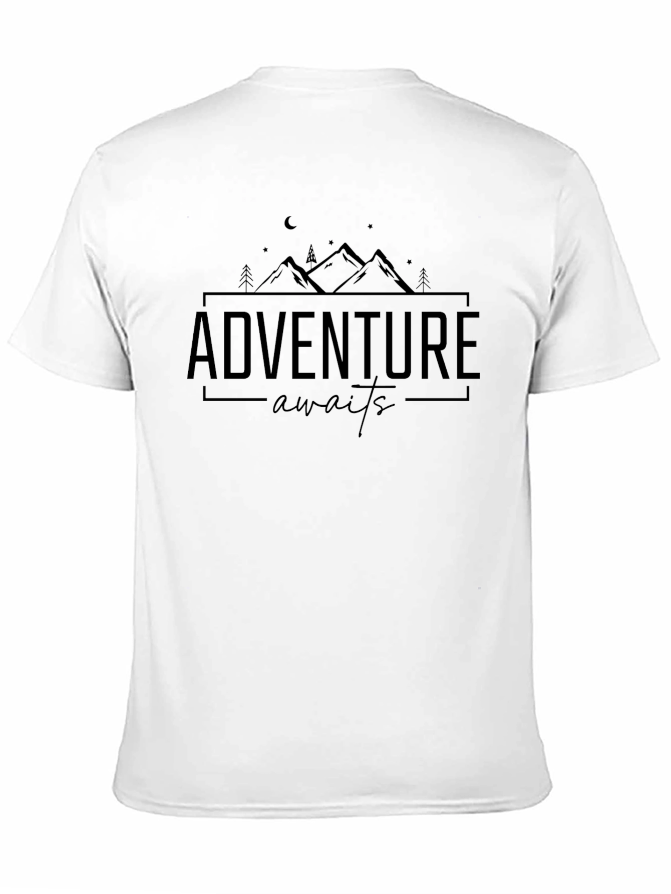 Adventure Awaits Graphic Tee - Unisex Black T-Shirt