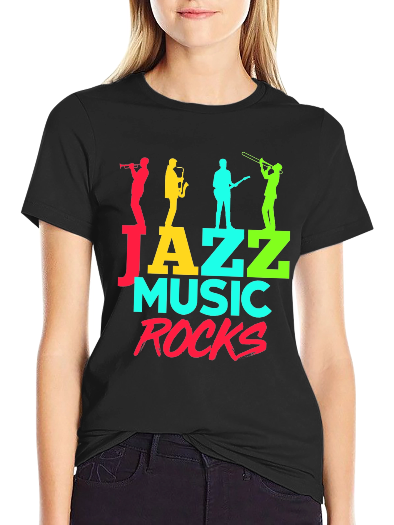 Jazz Music Rocks Graphic T-Shirt