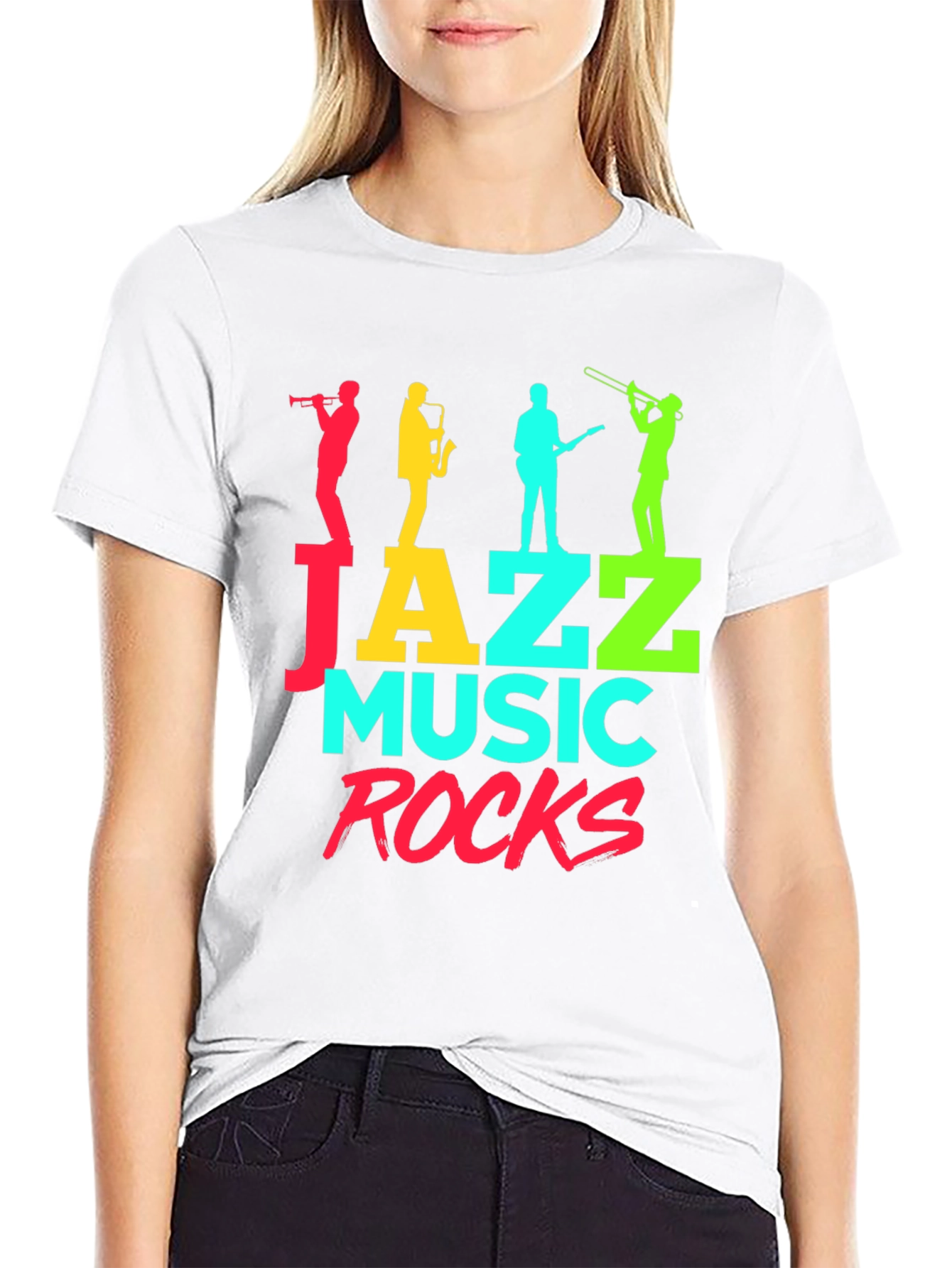 Jazz Music Rocks Graphic T-Shirt
