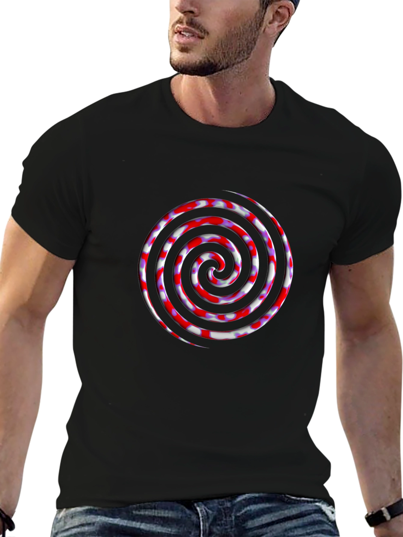 Spiral Graphic Tee - Modern Swirl Design T-Shirt