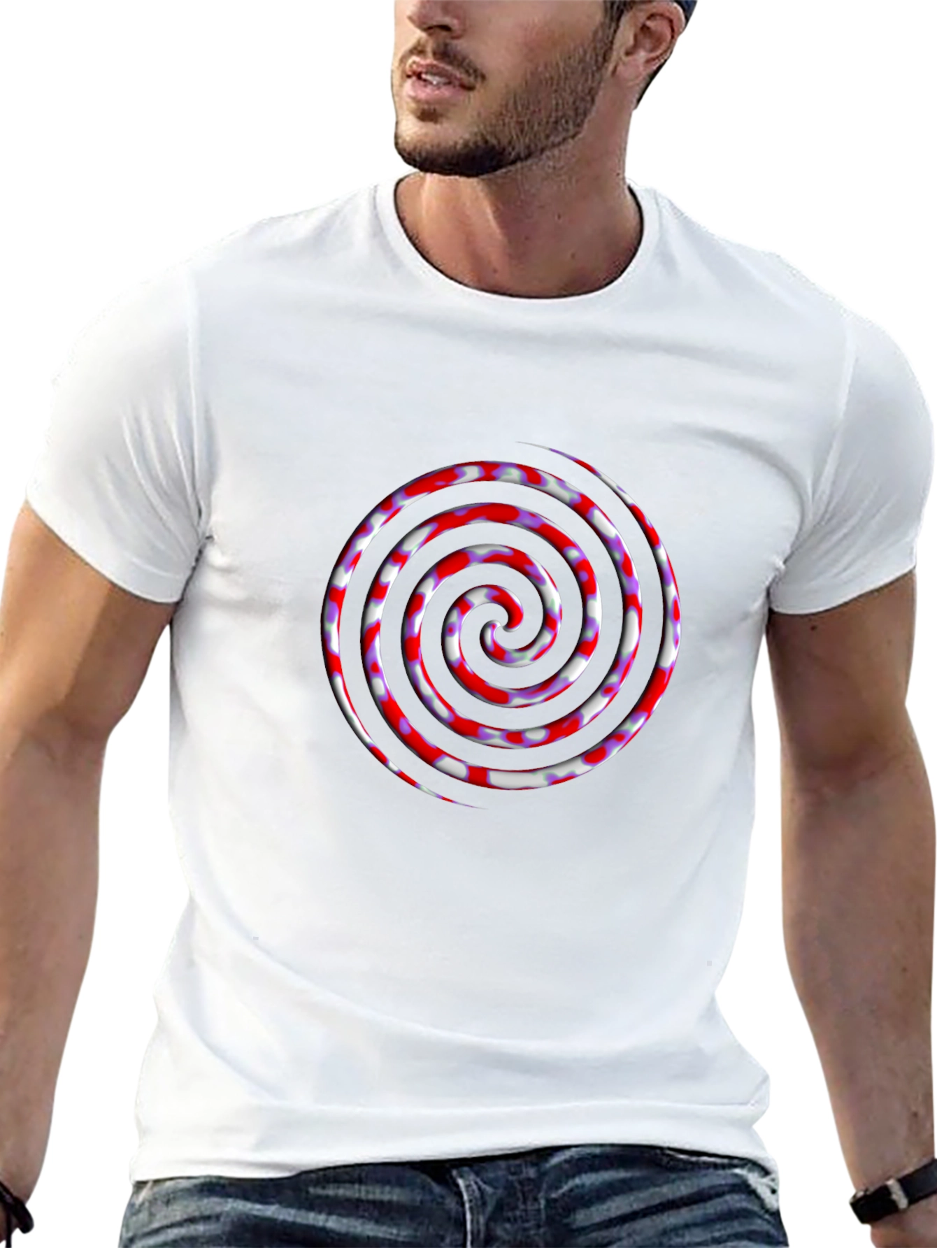 Spiral Graphic Tee - Modern Swirl Design T-Shirt
