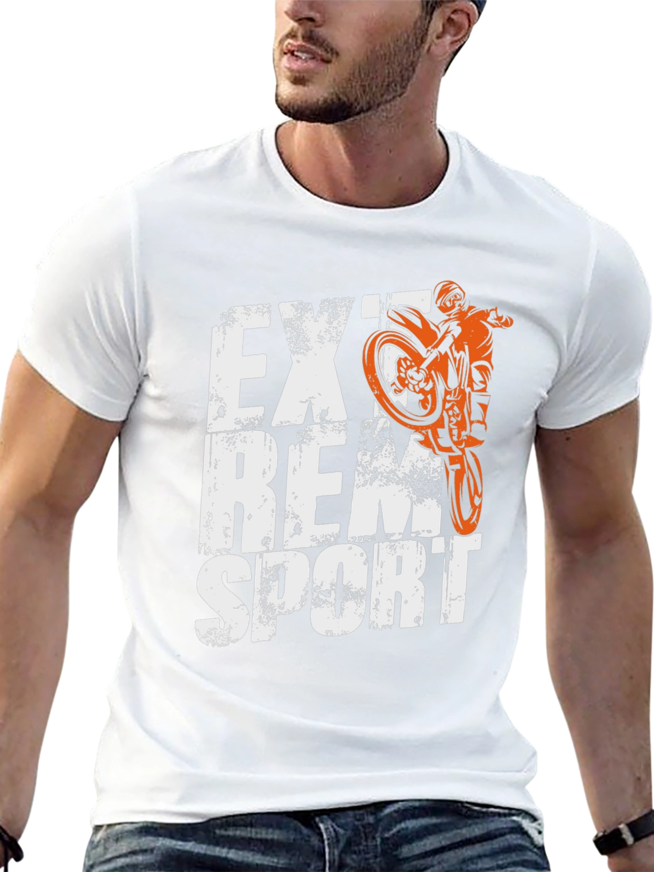 Extreme Sports Motorcycle Graphic T-Shirt