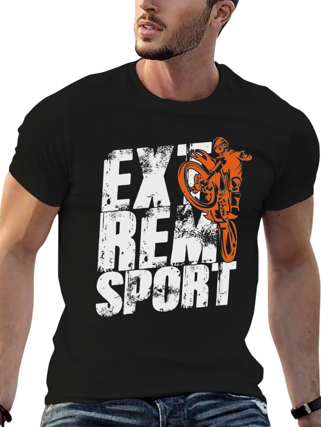 Extreme Sports Motorcycle Graphic T-Shirt