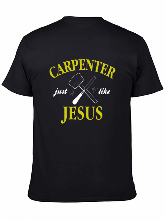 Carpenter Like Jesus Black Graphic Tee Shirt