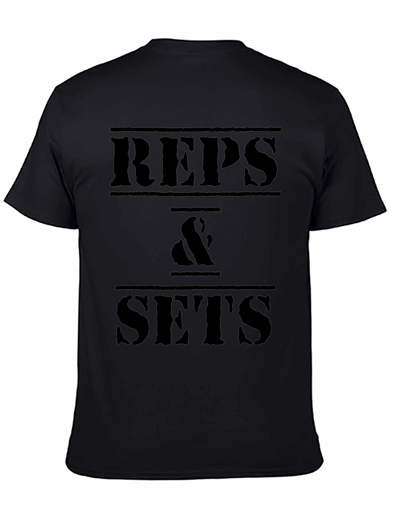 Reps & Sets Black Graphic T-Shirt