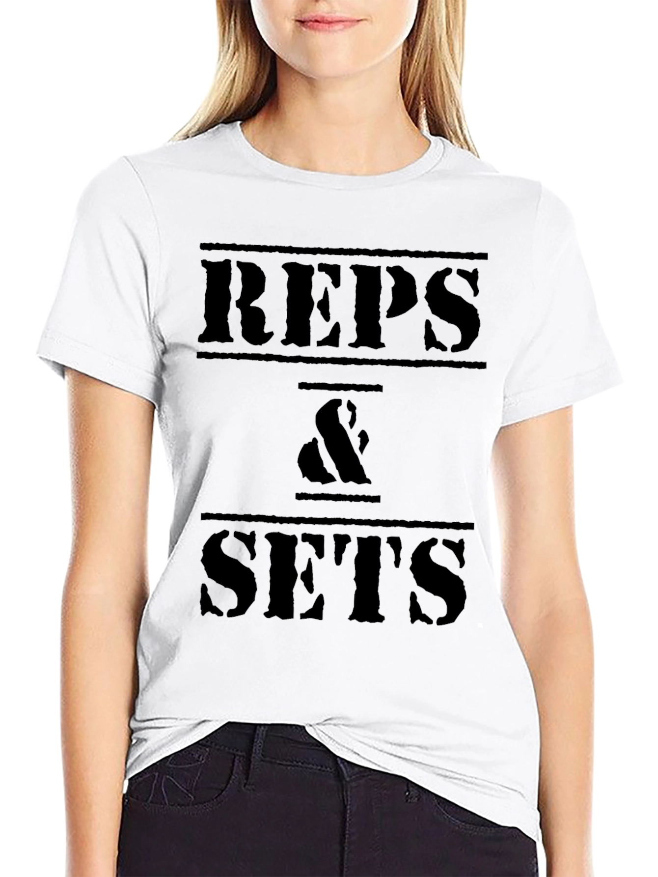 Reps & Sets Black Graphic T-Shirt