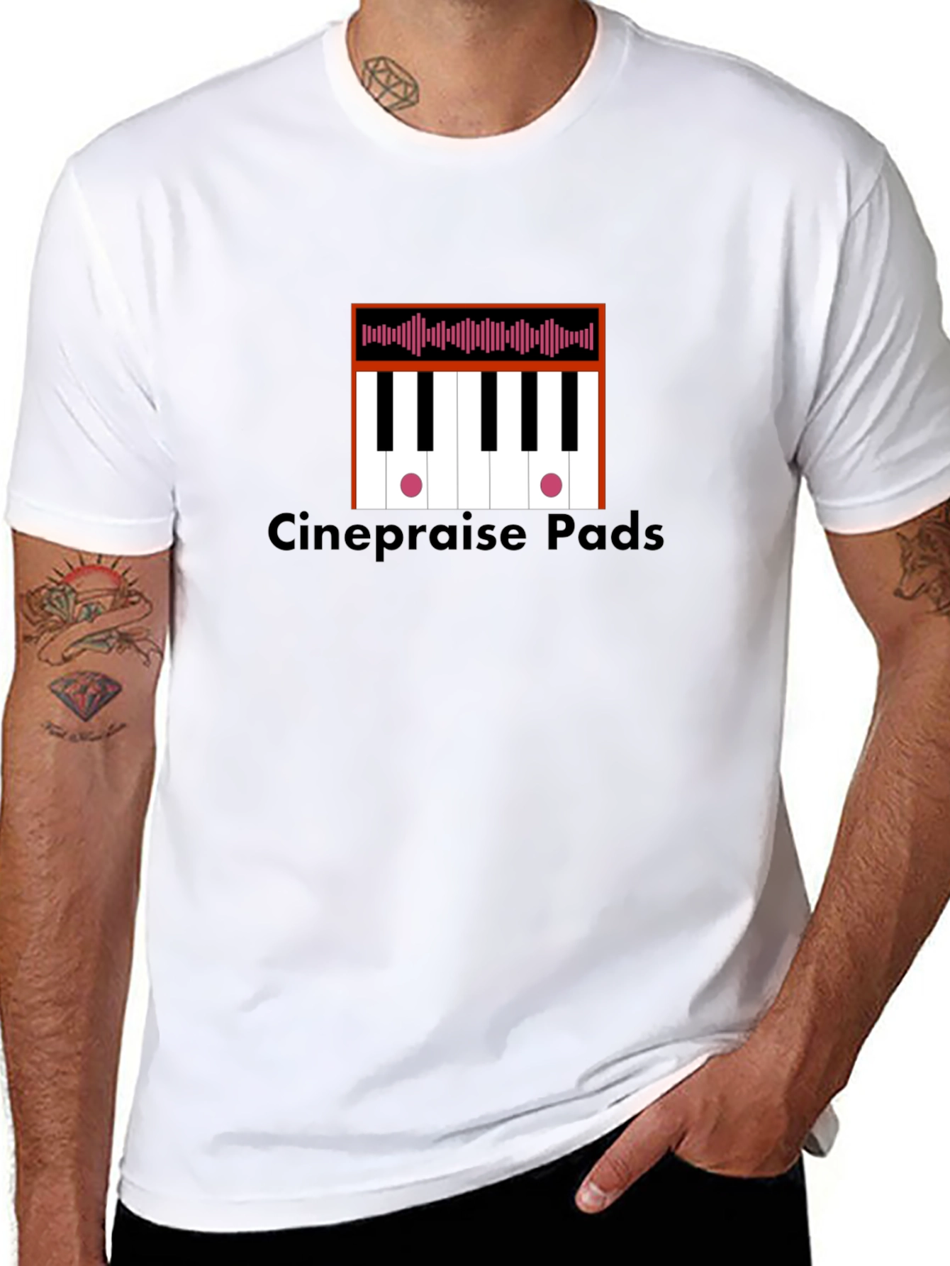Cinepraise Pads T-Shirt - Keyboard Music Design