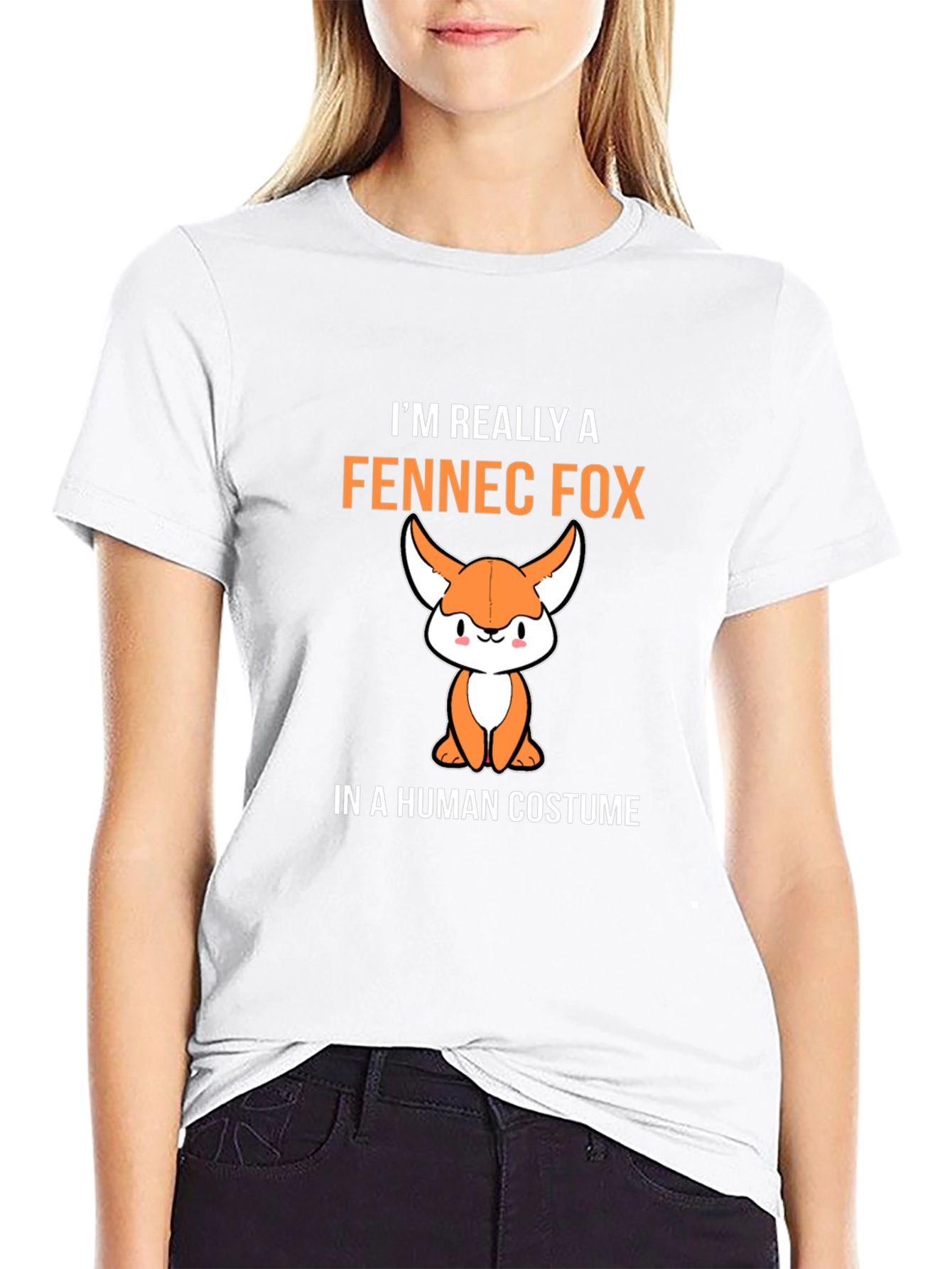 Fennec Fox in Human Costume T-Shirt
