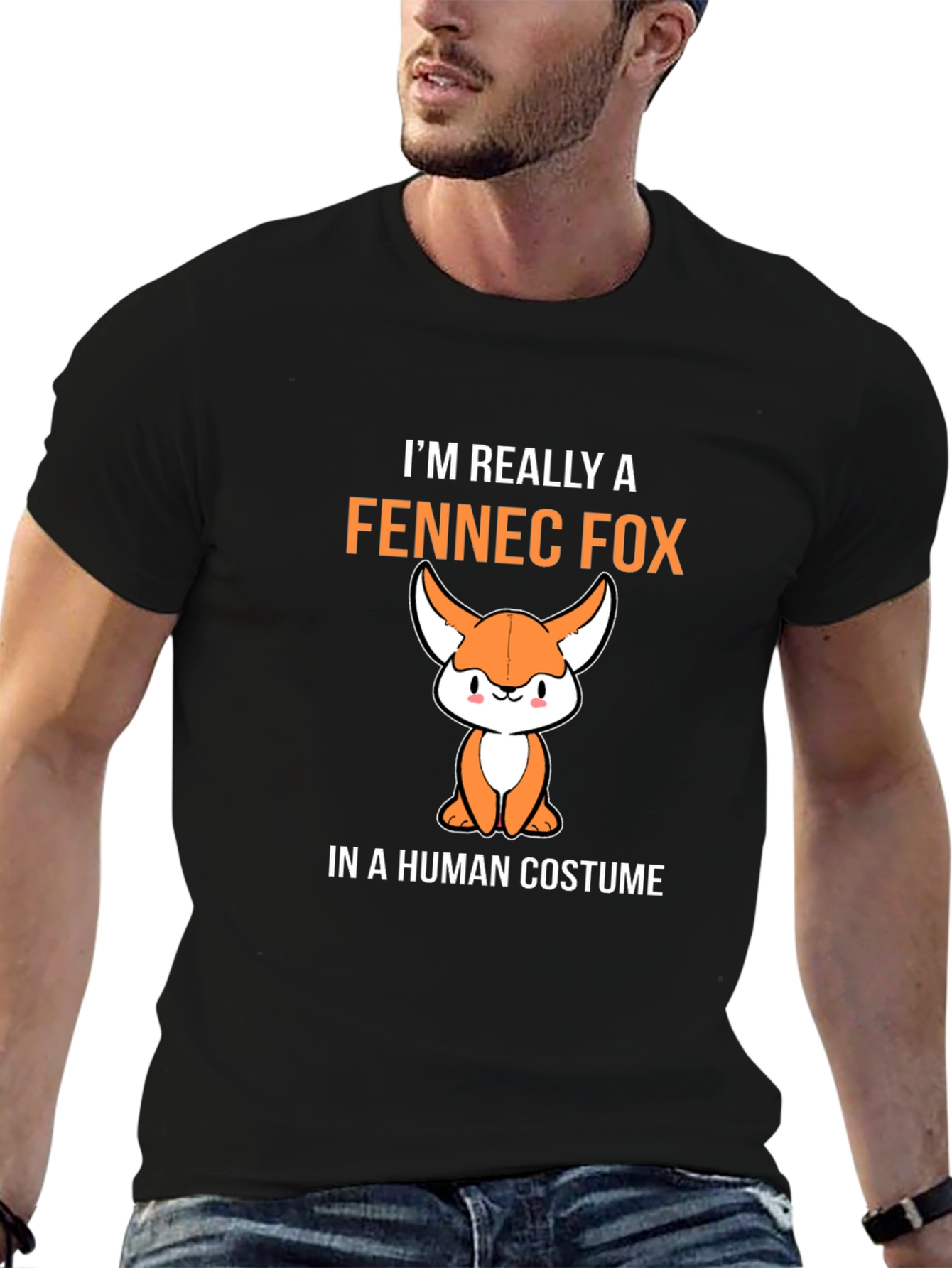 Fennec Fox in Human Costume T-Shirt
