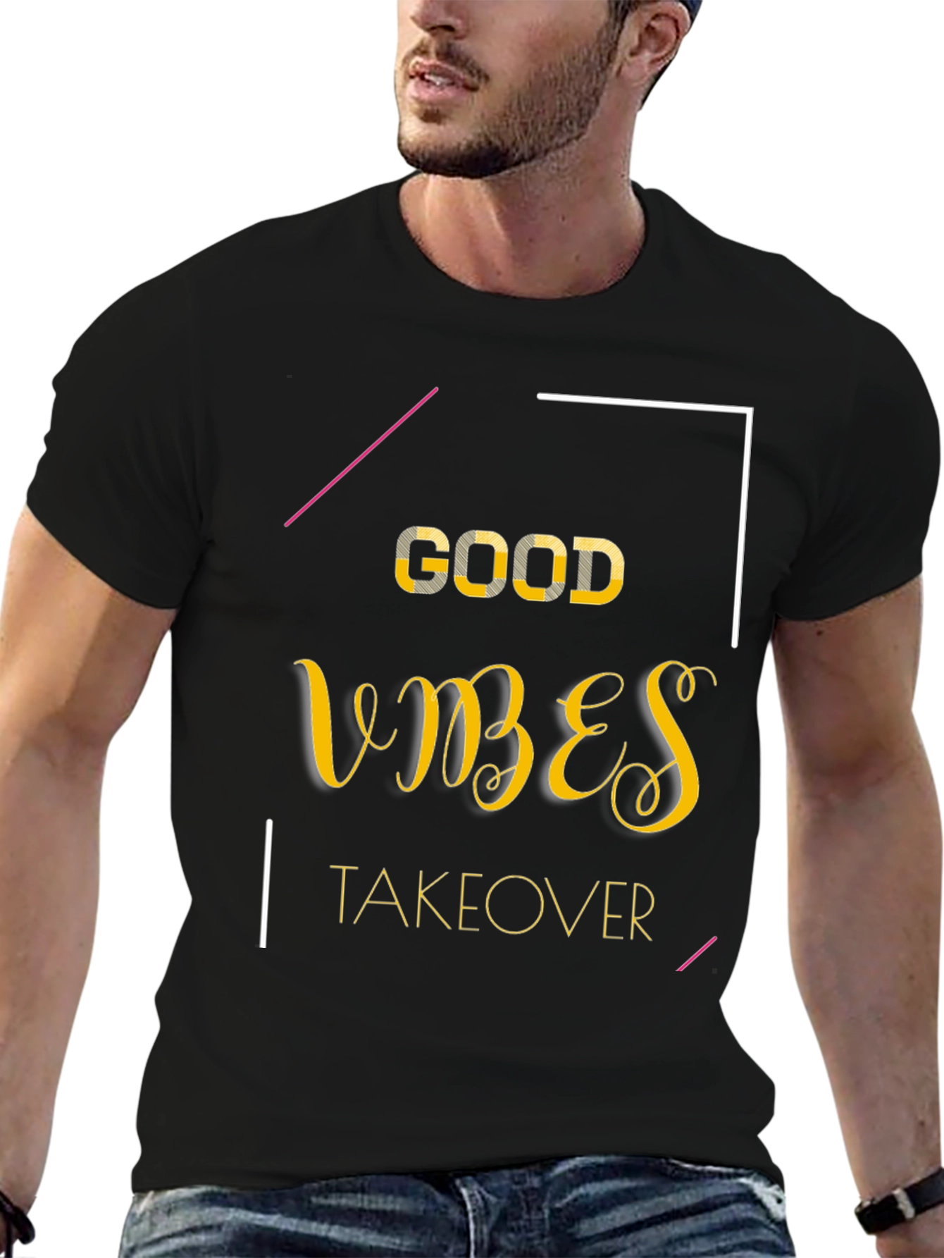 Good Vibes Takeover Black Graphic Tee