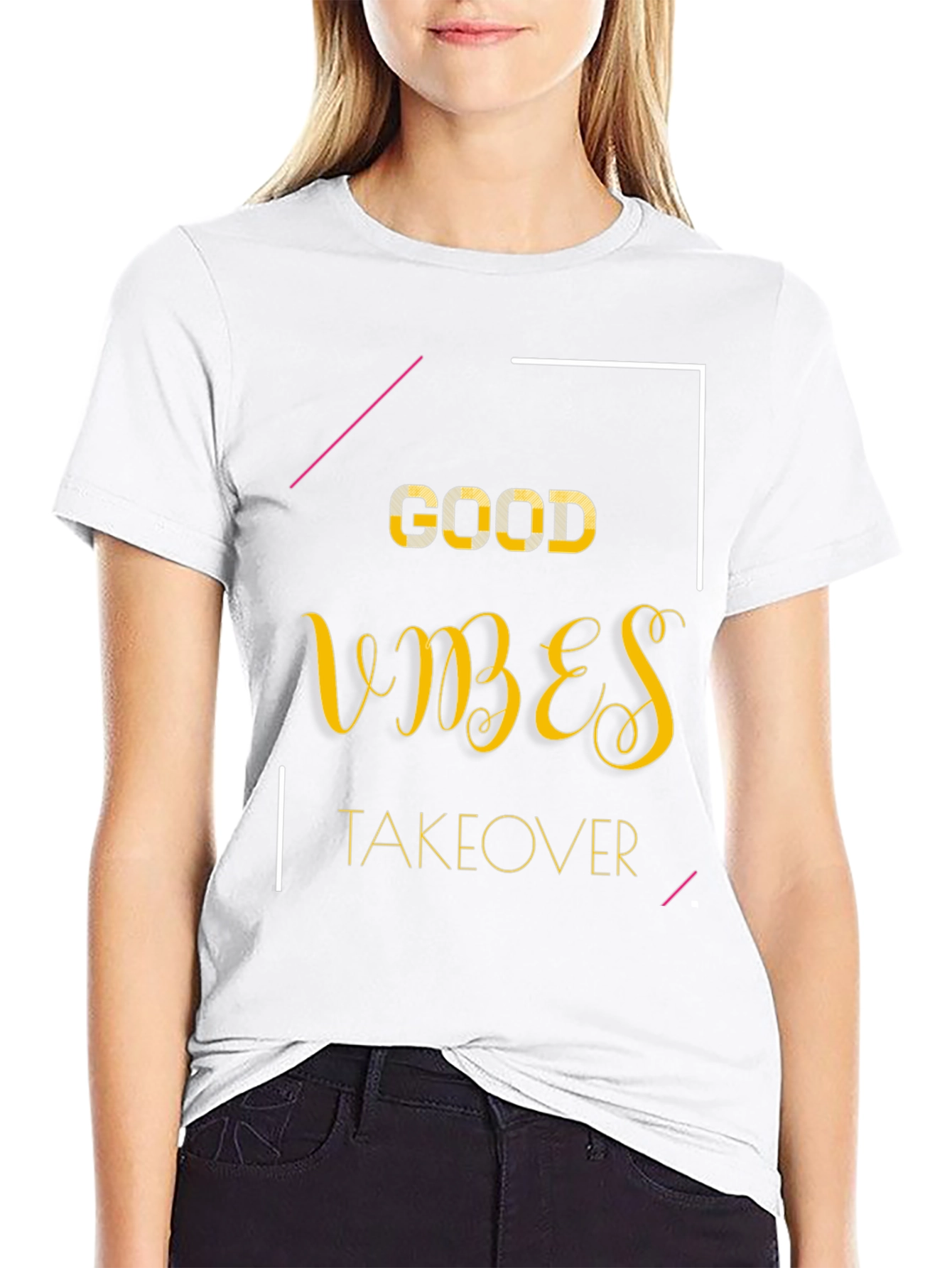 Good Vibes Takeover Black Graphic Tee